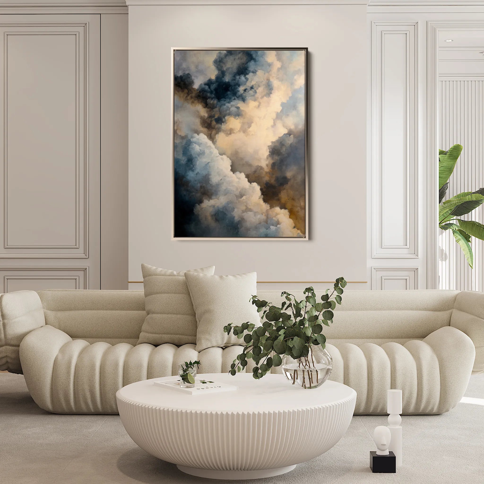 Abstract 2057 Canvas Art 18" x 24" / 45 x 60 cm / Black