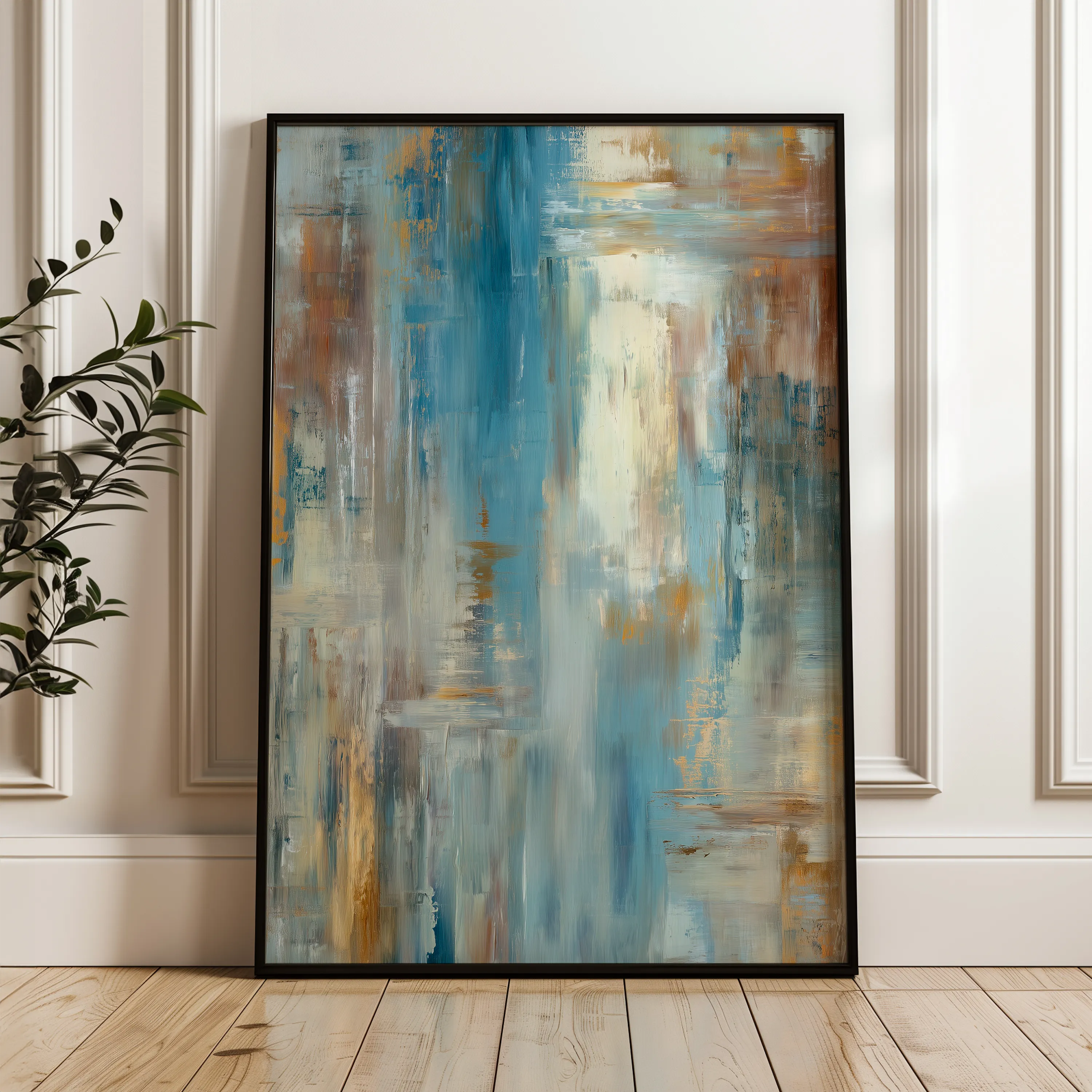 Abstract 2059 Canvas Art 18" x 24" / 45 x 60 cm / Black
