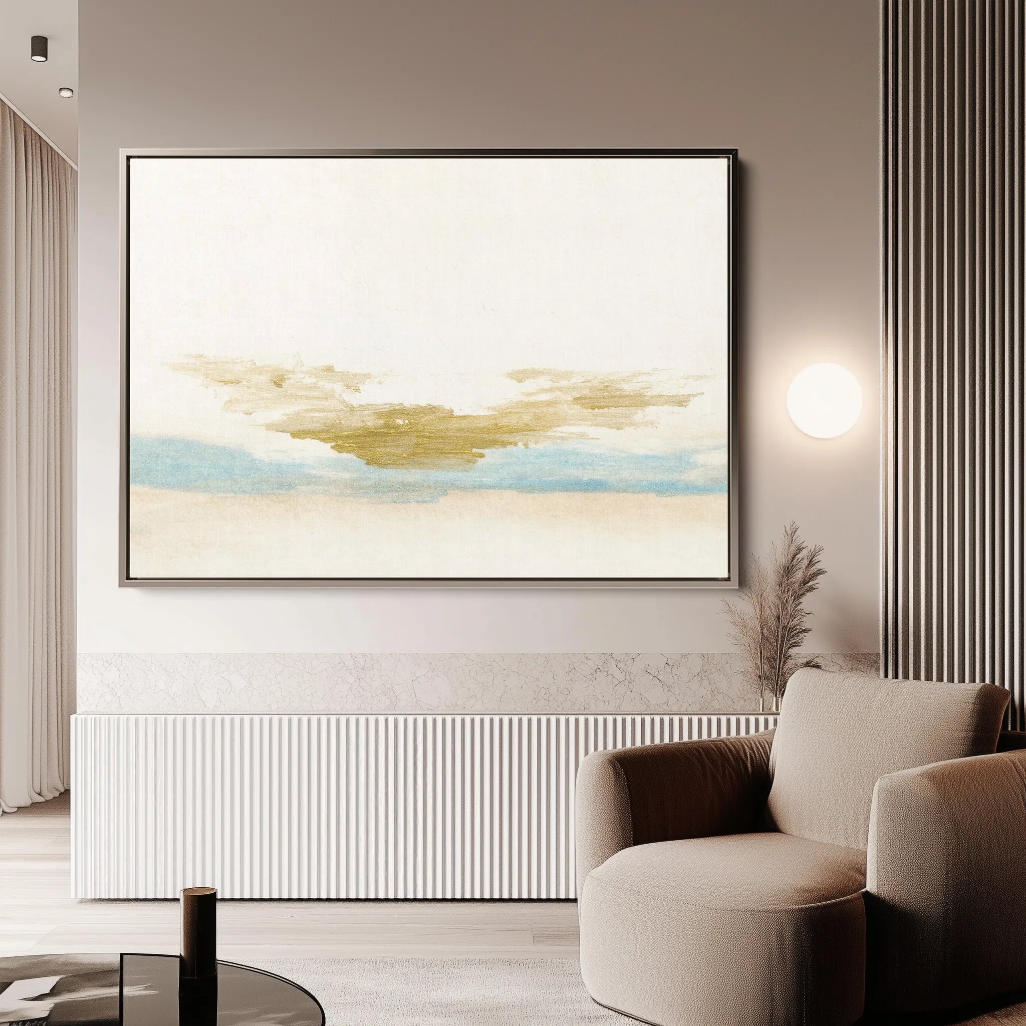 Abstract 206 Canvas Art 18" x 24" / 45 x 60 cm / Black