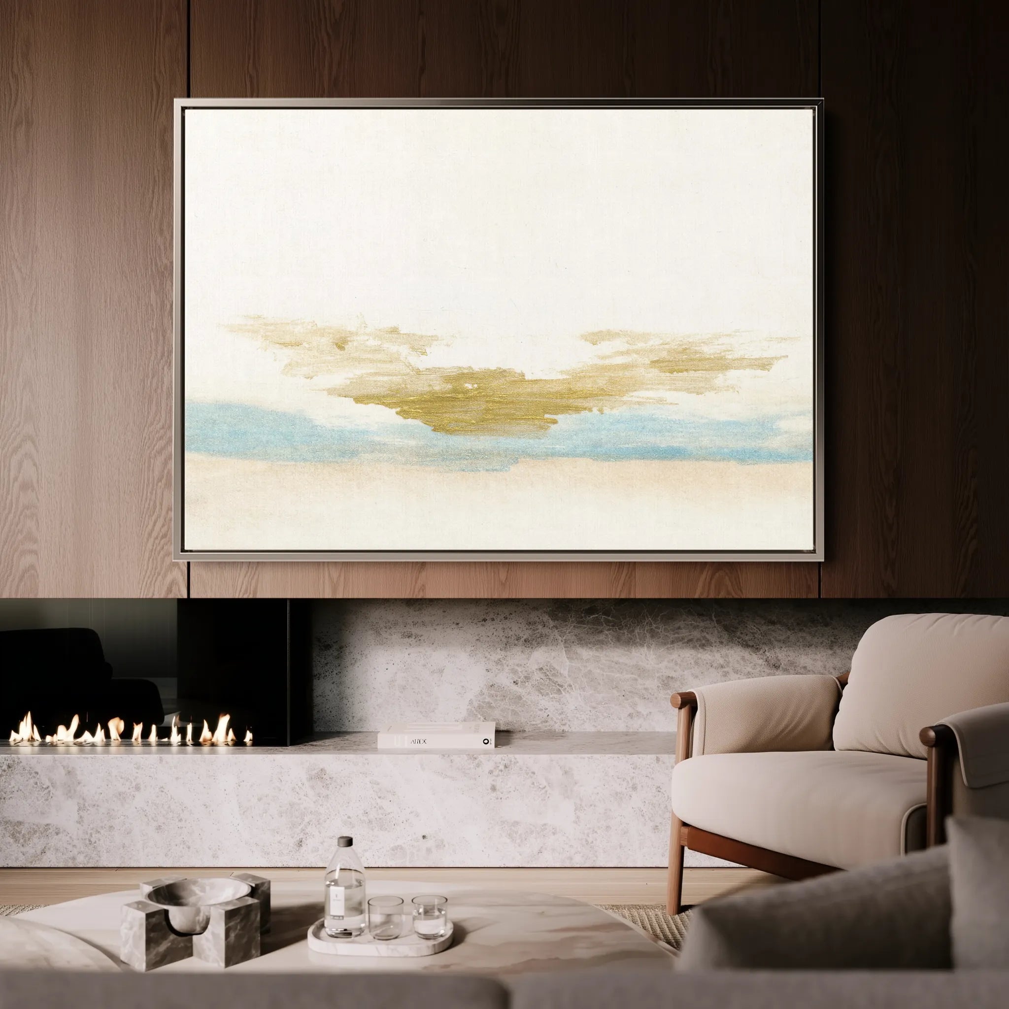 Abstract 206 Canvas Art 18" x 24" / 45 x 60 cm / Black