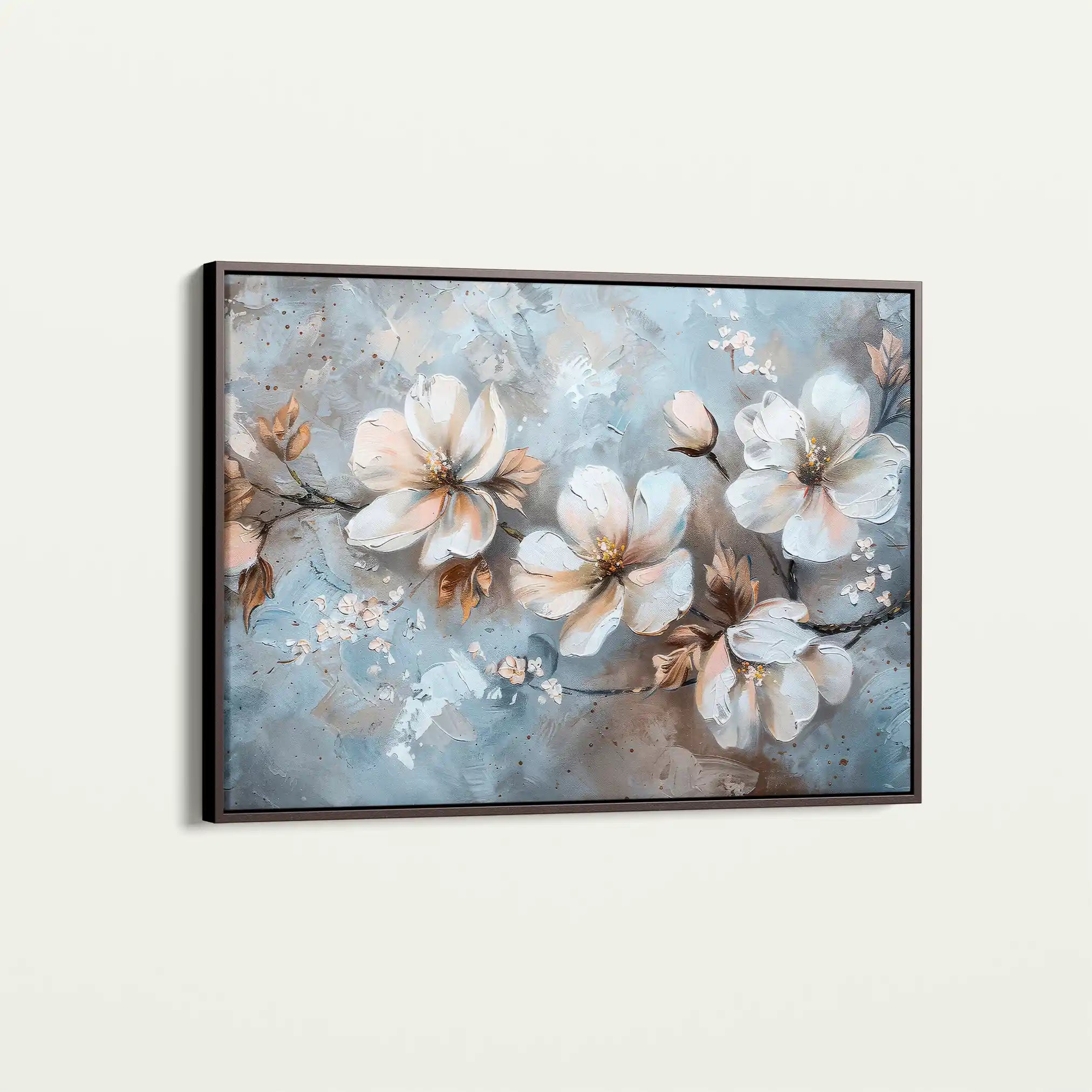 Floral 206 Canvas Art 60 x 40 cm / Black
