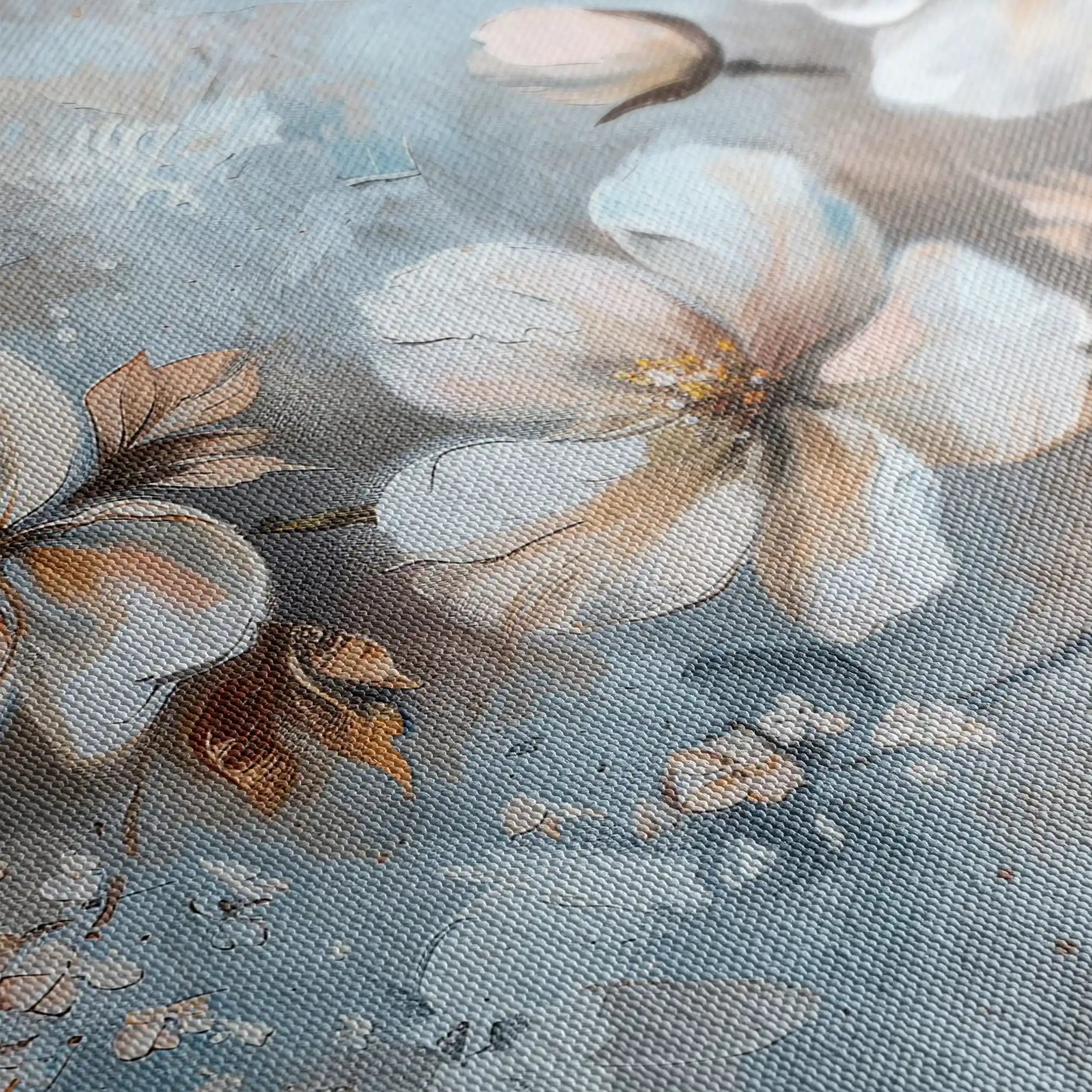 Floral 206 Canvas Art 60 x 40 cm / Black