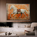 Horses 206 Canvas Art 18" x 24" / 45 x 60 cm / Black