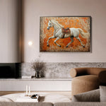 Horses 206 Canvas Art 18" x 24" / 45 x 60 cm / Black