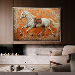 Horses 206 Canvas Art 60 x 40 cm / Black