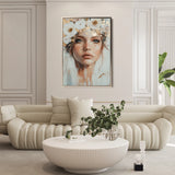 Portrait 206 Canvas Art 18" x 24" / 45 x 60 cm / Black