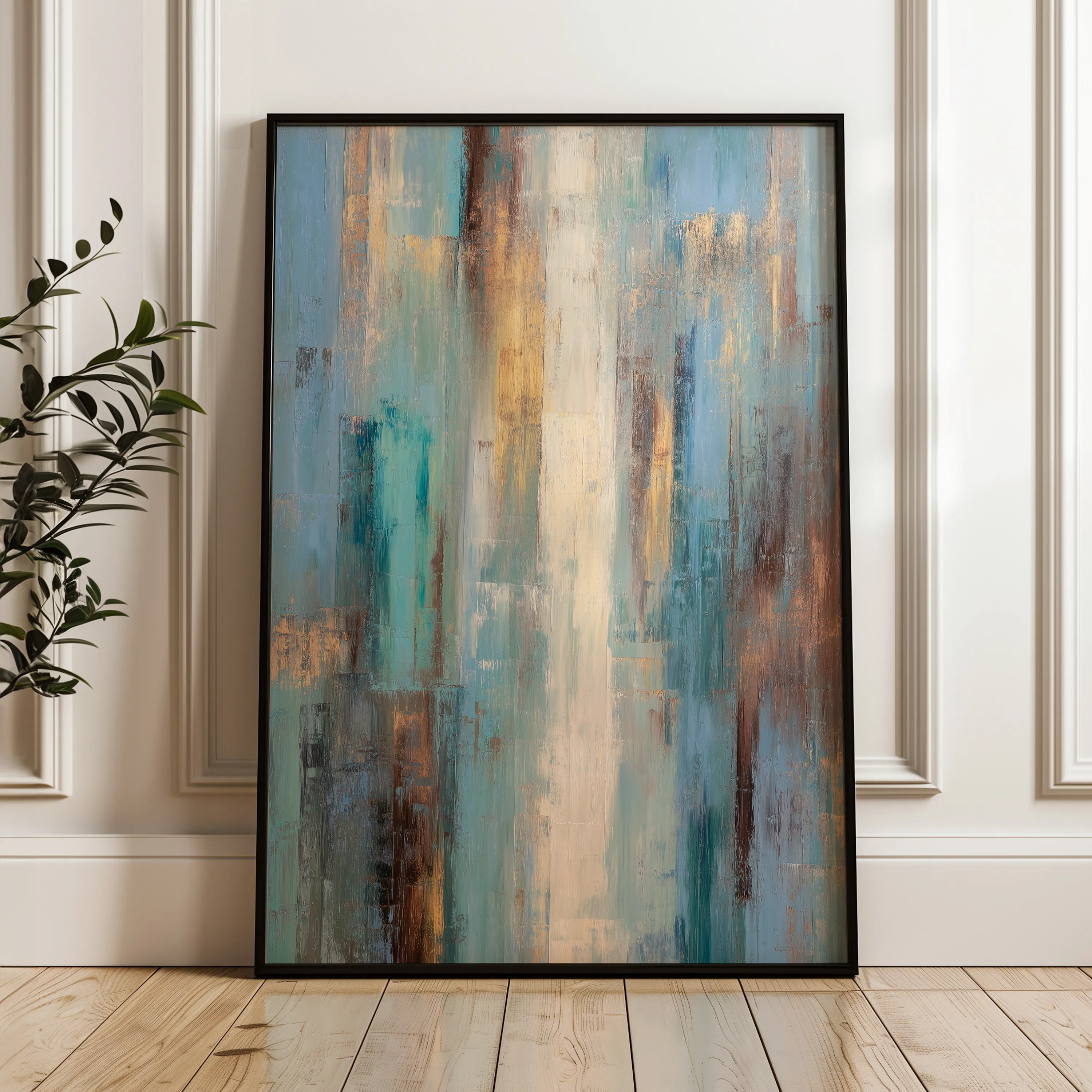 Abstract 2060 Canvas Art 18" x 24" / 45 x 60 cm / Black