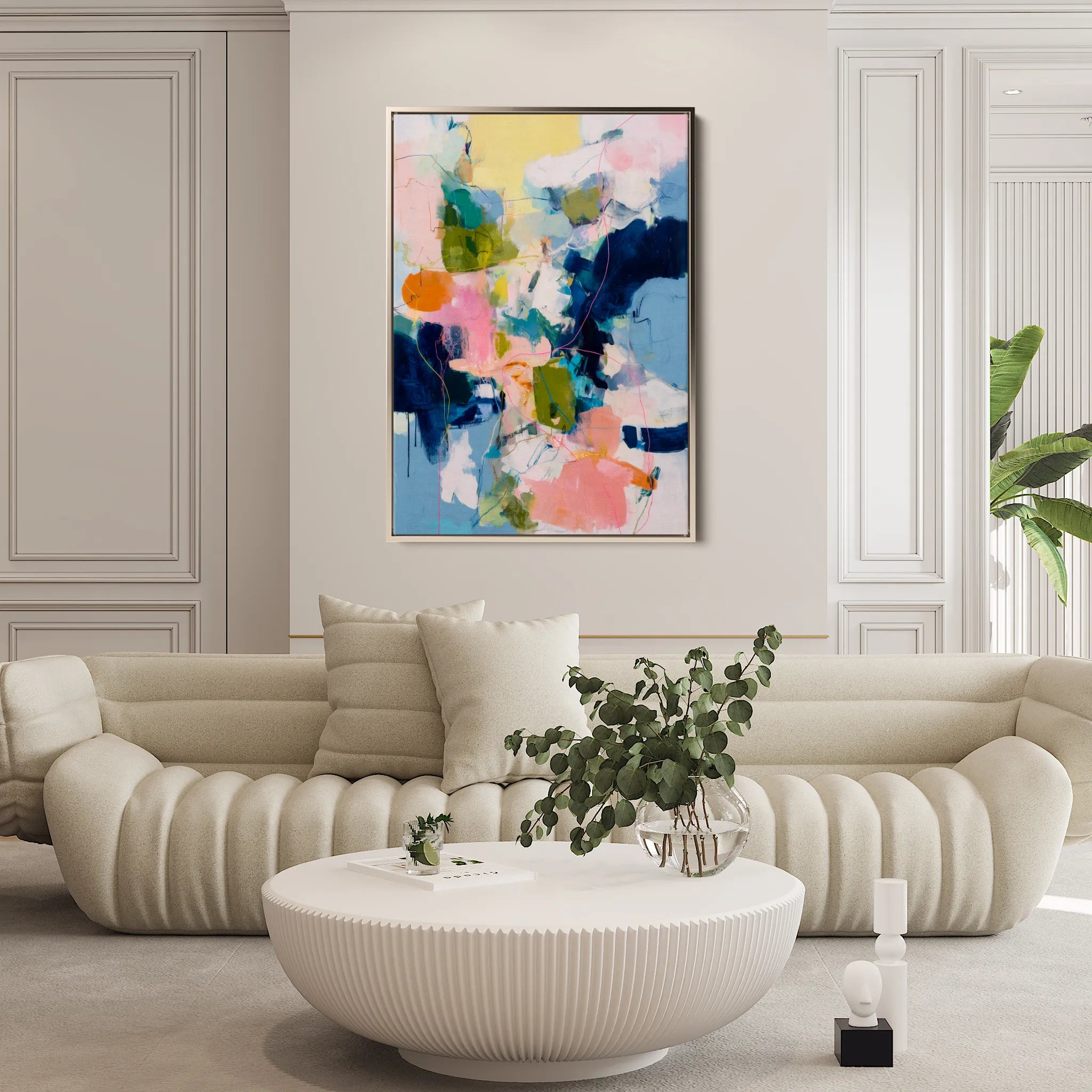 Abstract 2061 Canvas Art 18" x 24" / 45 x 60 cm / Black