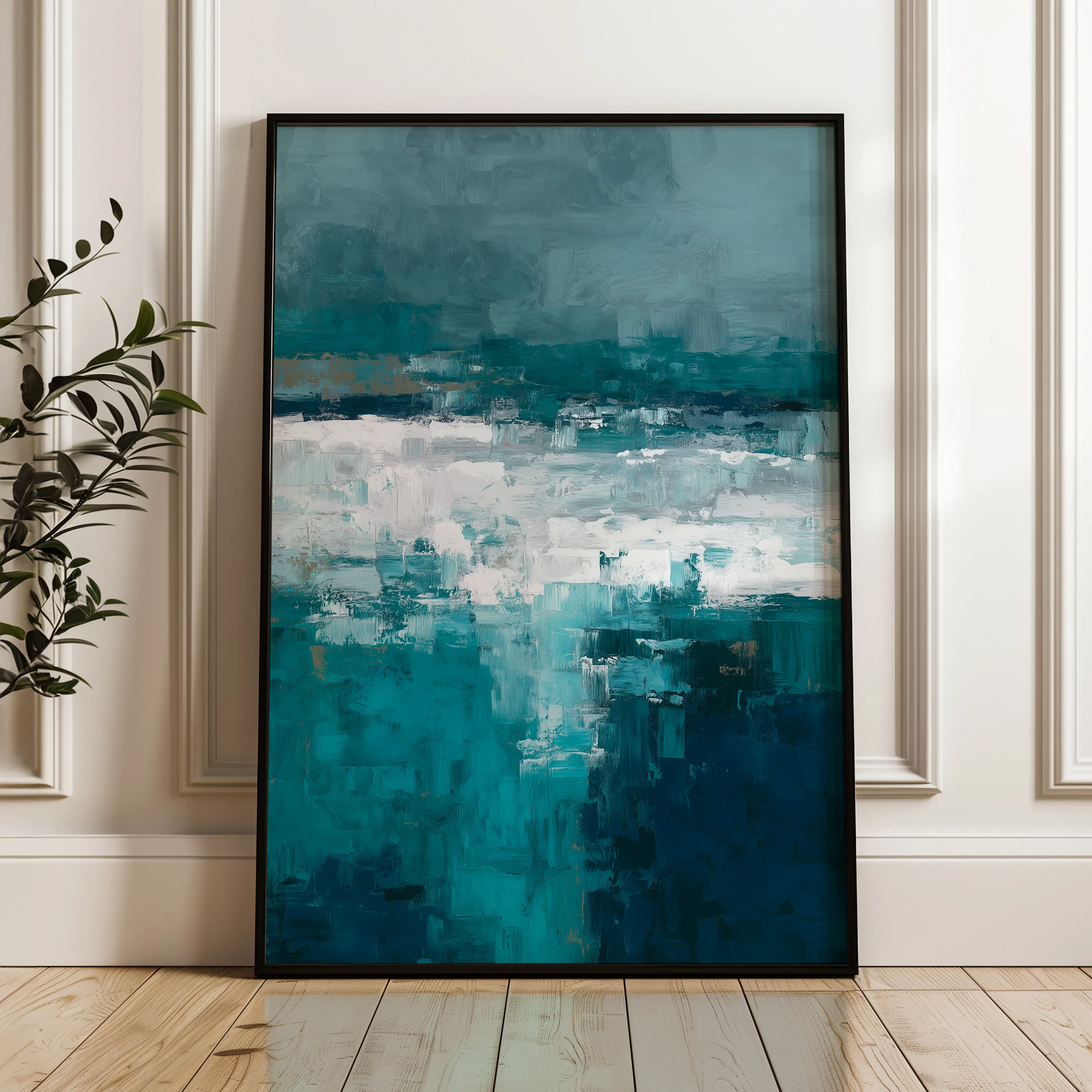 Abstract 2062 Canvas Art 18" x 24" / 45 x 60 cm / Black