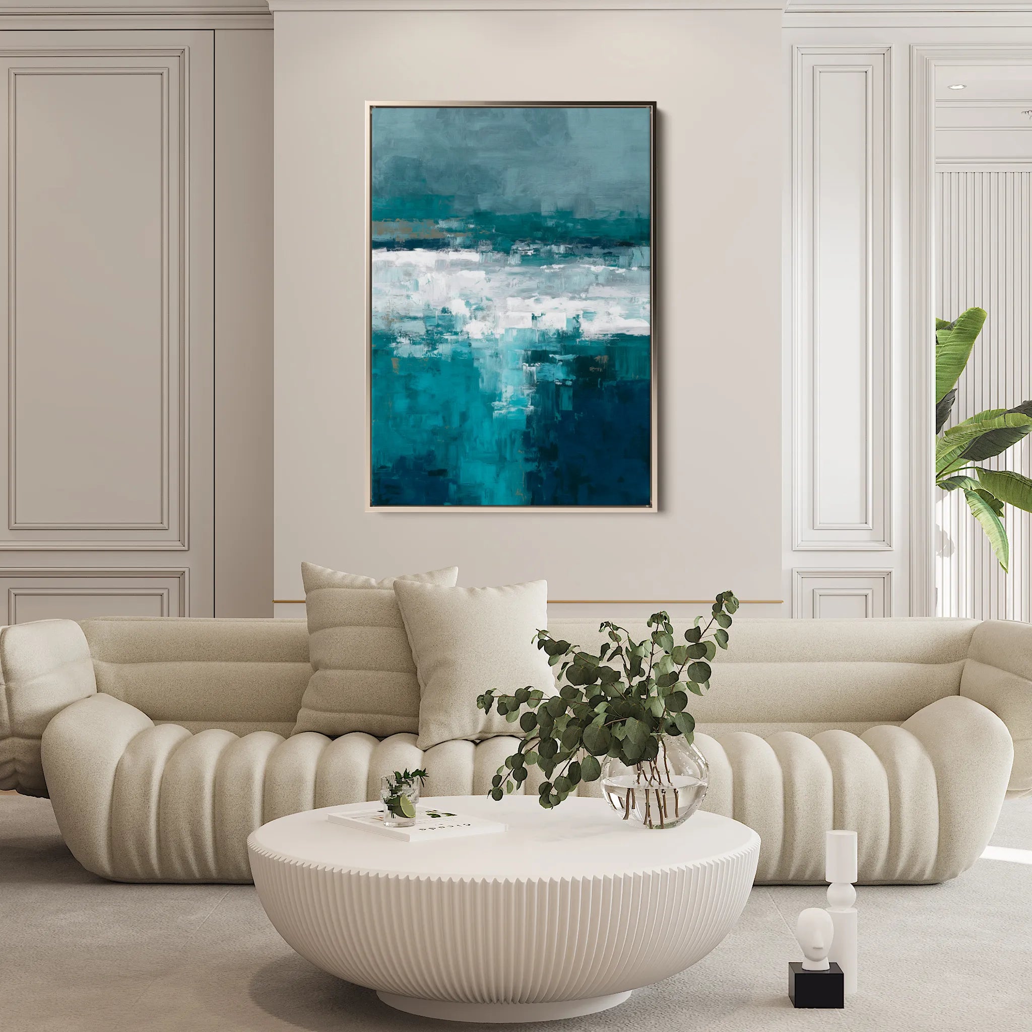 Abstract 2062 Canvas Art 18" x 24" / 45 x 60 cm / Black