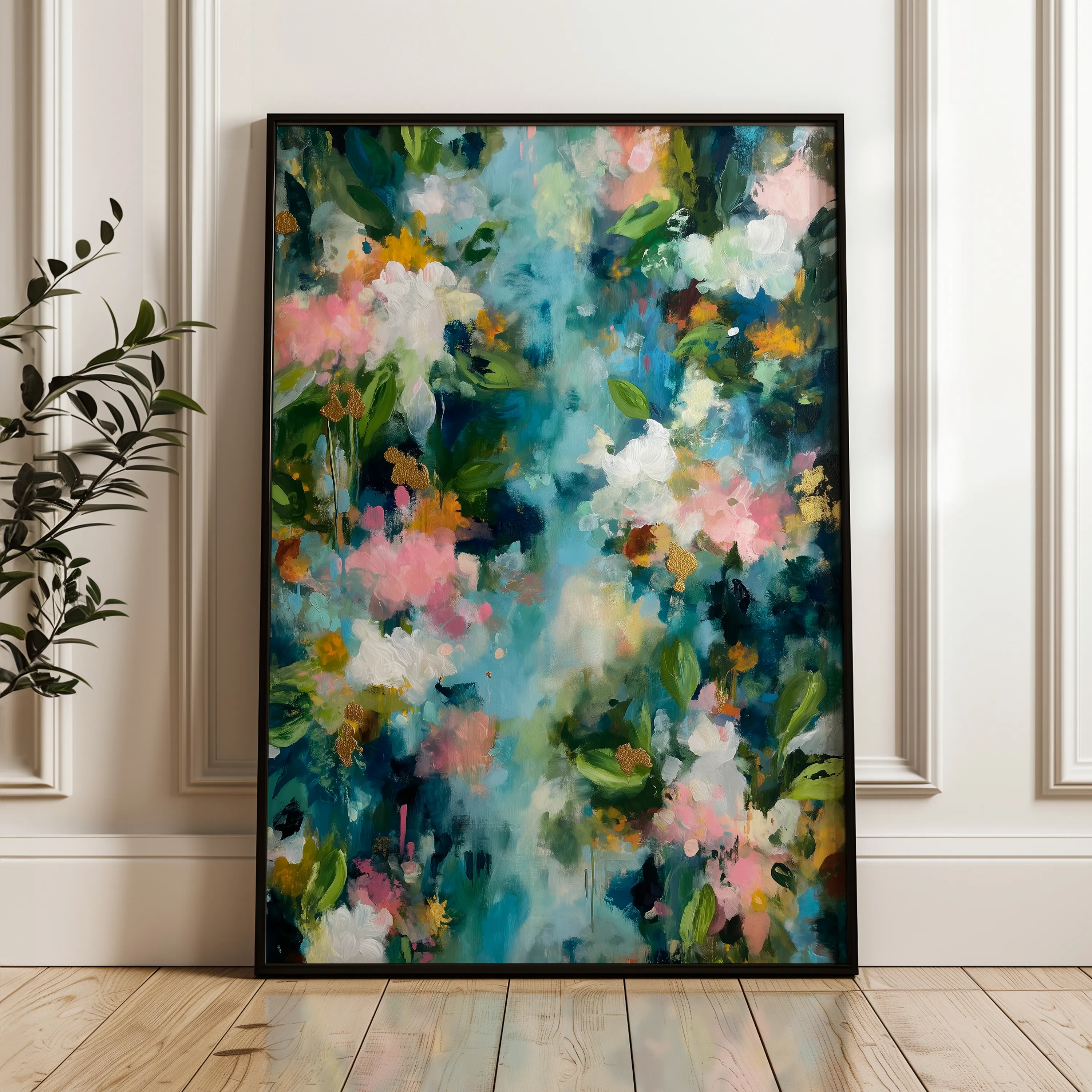 Abstract 2063 Canvas Art 18" x 24" / 45 x 60 cm / Black