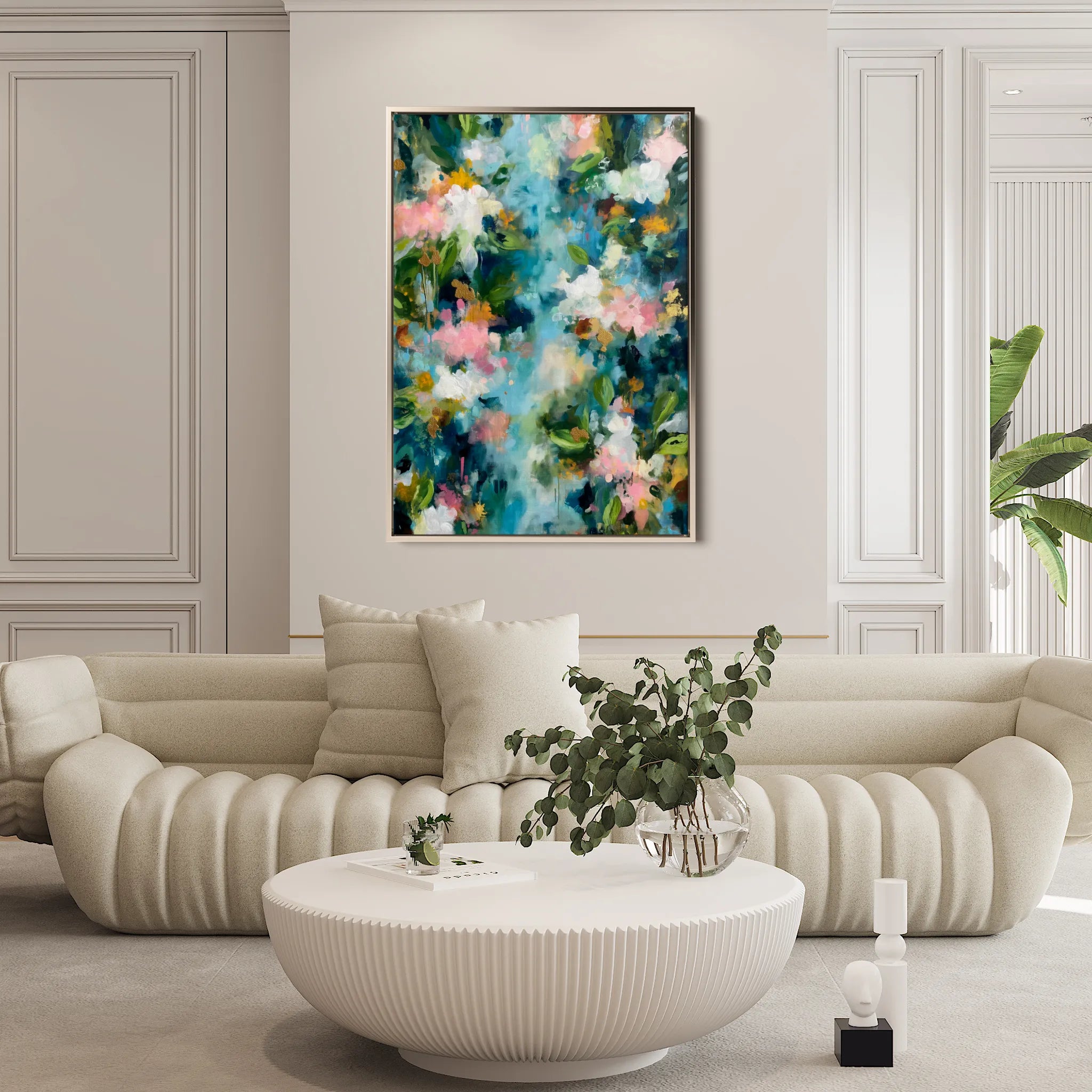 Abstract 2063 Canvas Art 18" x 24" / 45 x 60 cm / Black