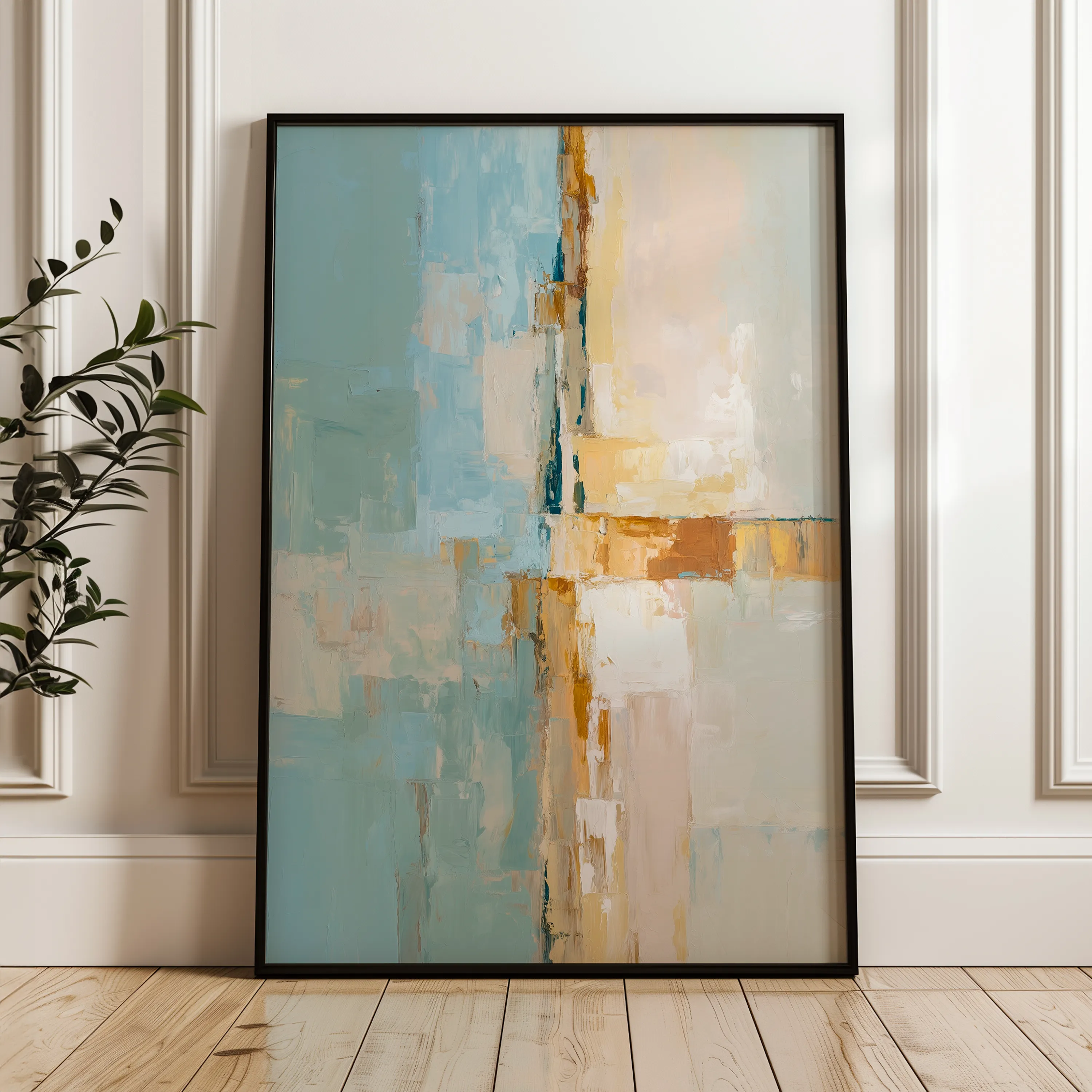 Abstract 2064 Canvas Art 18" x 24" / 45 x 60 cm / Black