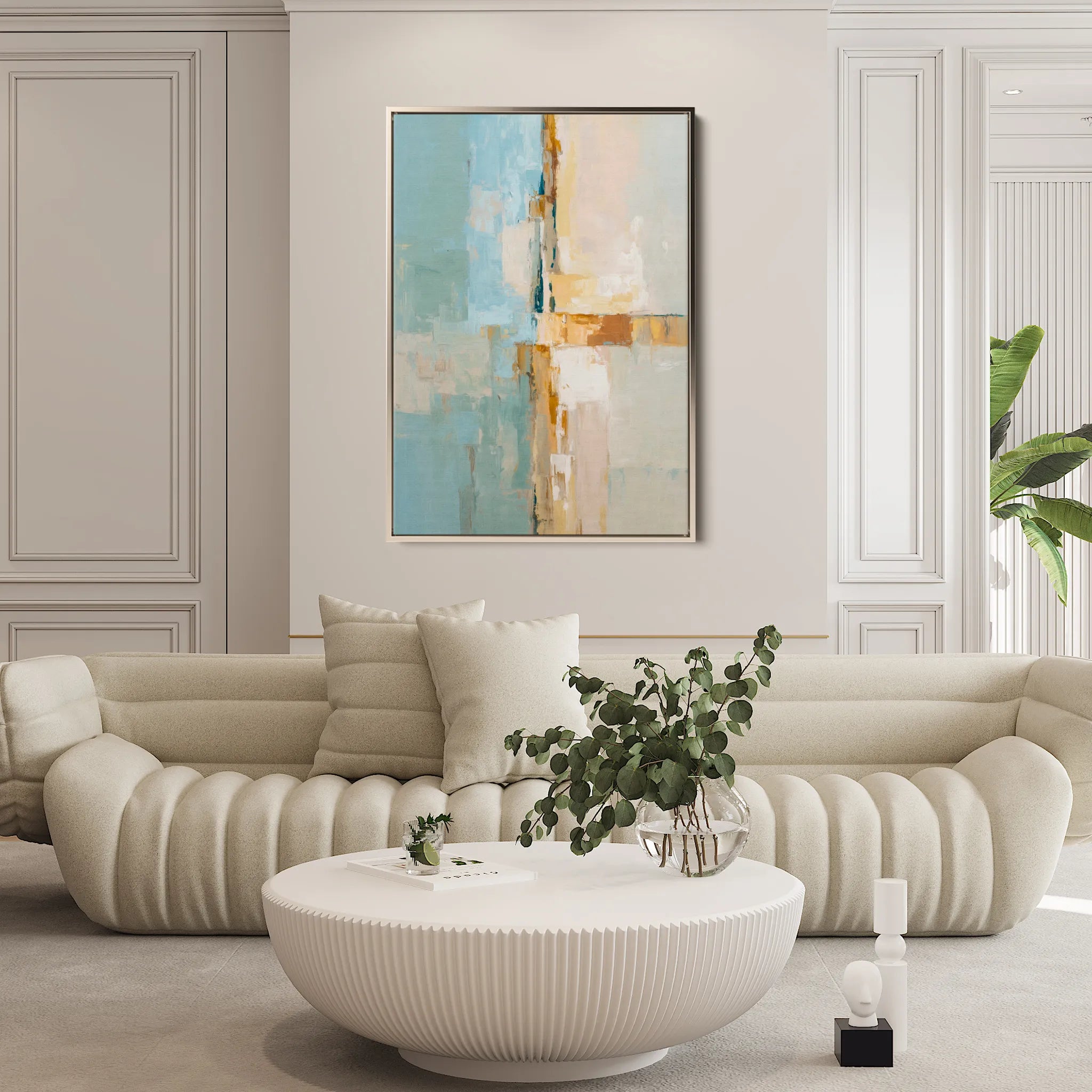 Abstract 2064 Canvas Art 18" x 24" / 45 x 60 cm / Black