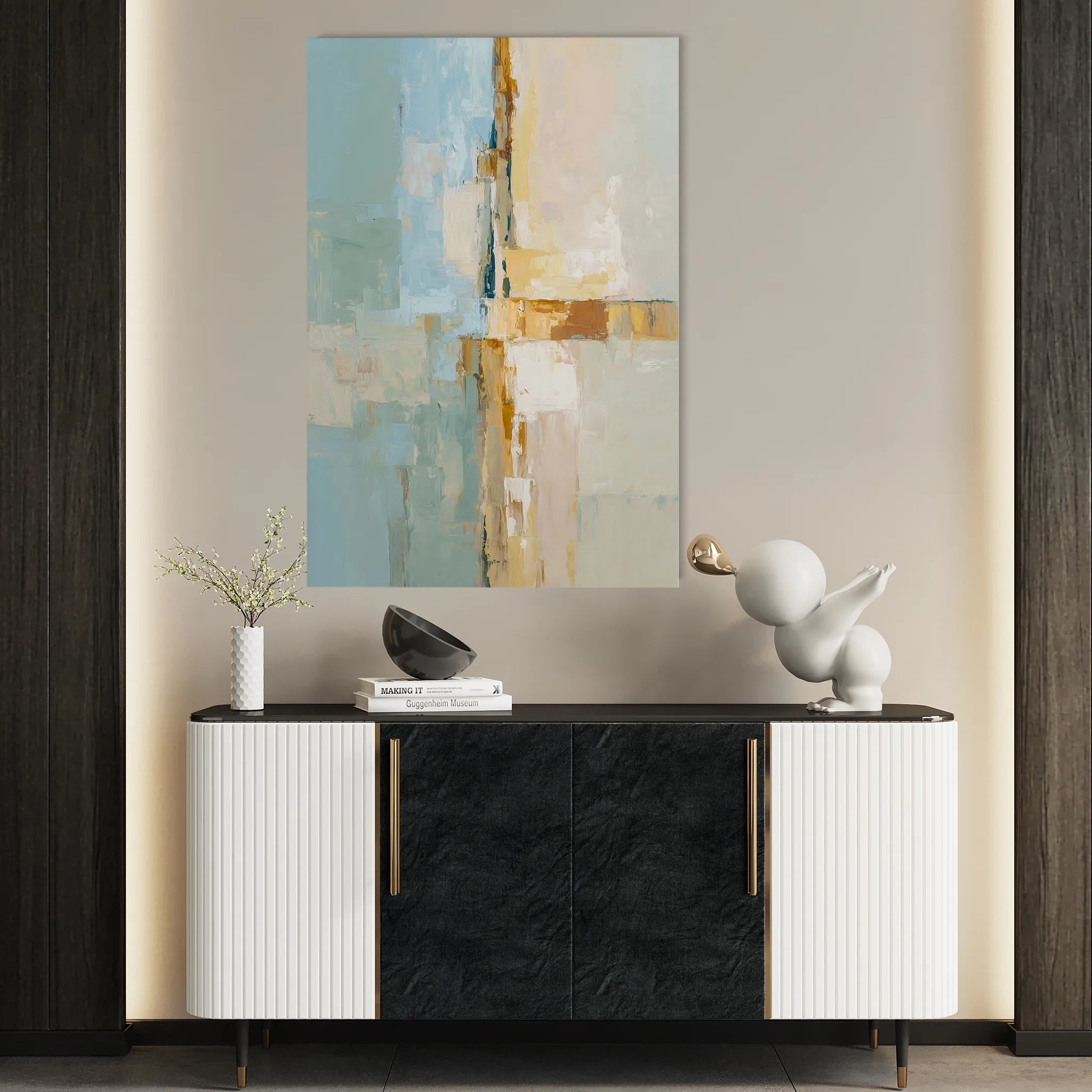 Abstract 2064 Canvas Art 18" x 24" / 45 x 60 cm / Black