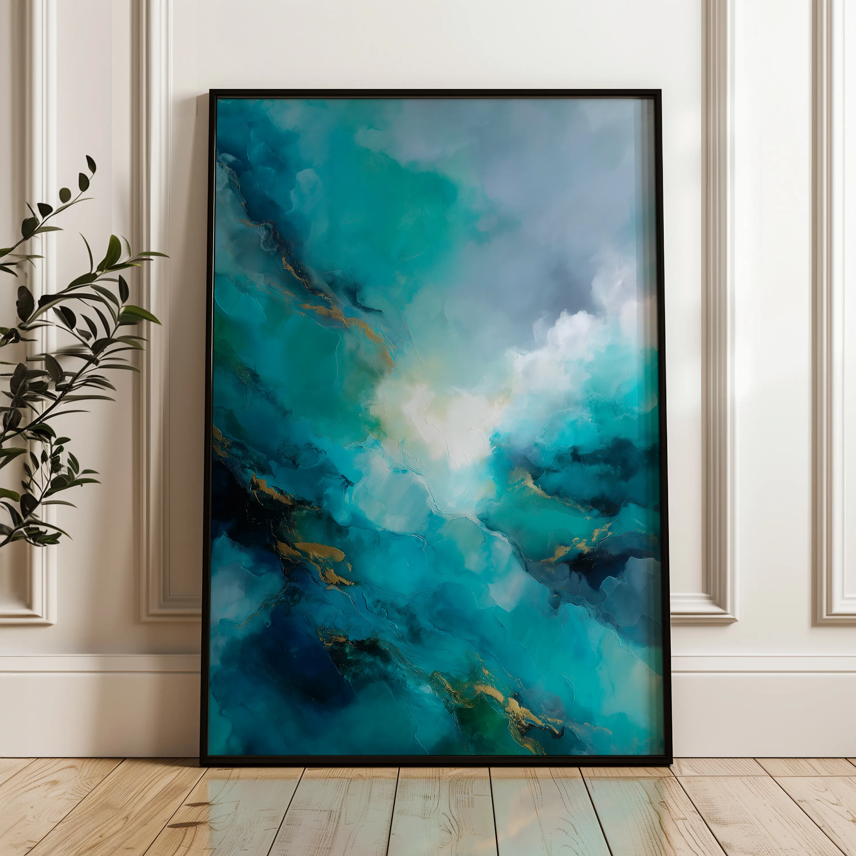 Abstract 2065 Canvas Art 18" x 24" / 45 x 60 cm / Black