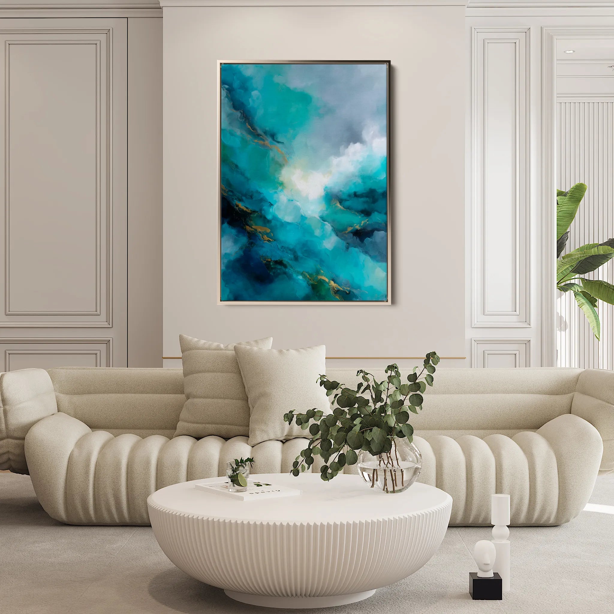 Abstract 2065 Canvas Art 18" x 24" / 45 x 60 cm / Black