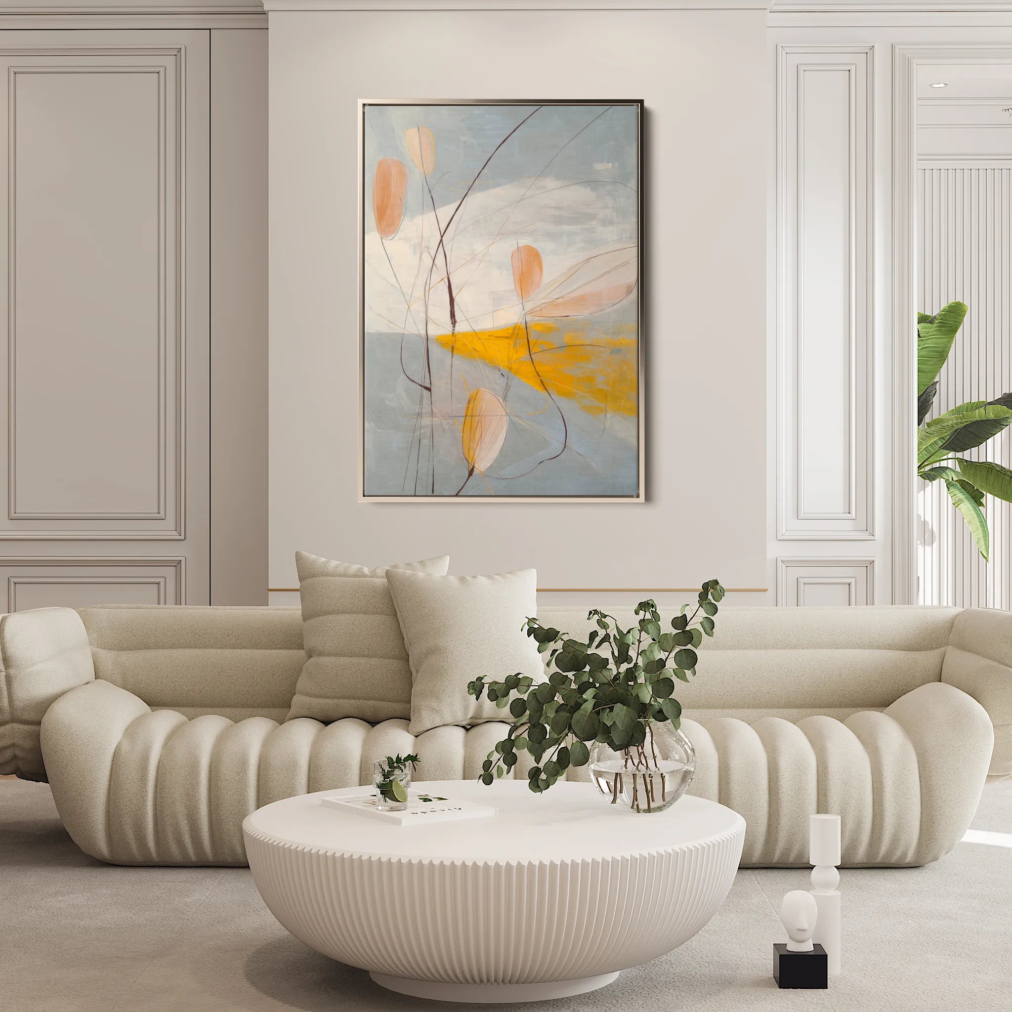 Abstract 2066 Canvas Art 18" x 24" / 45 x 60 cm / Black