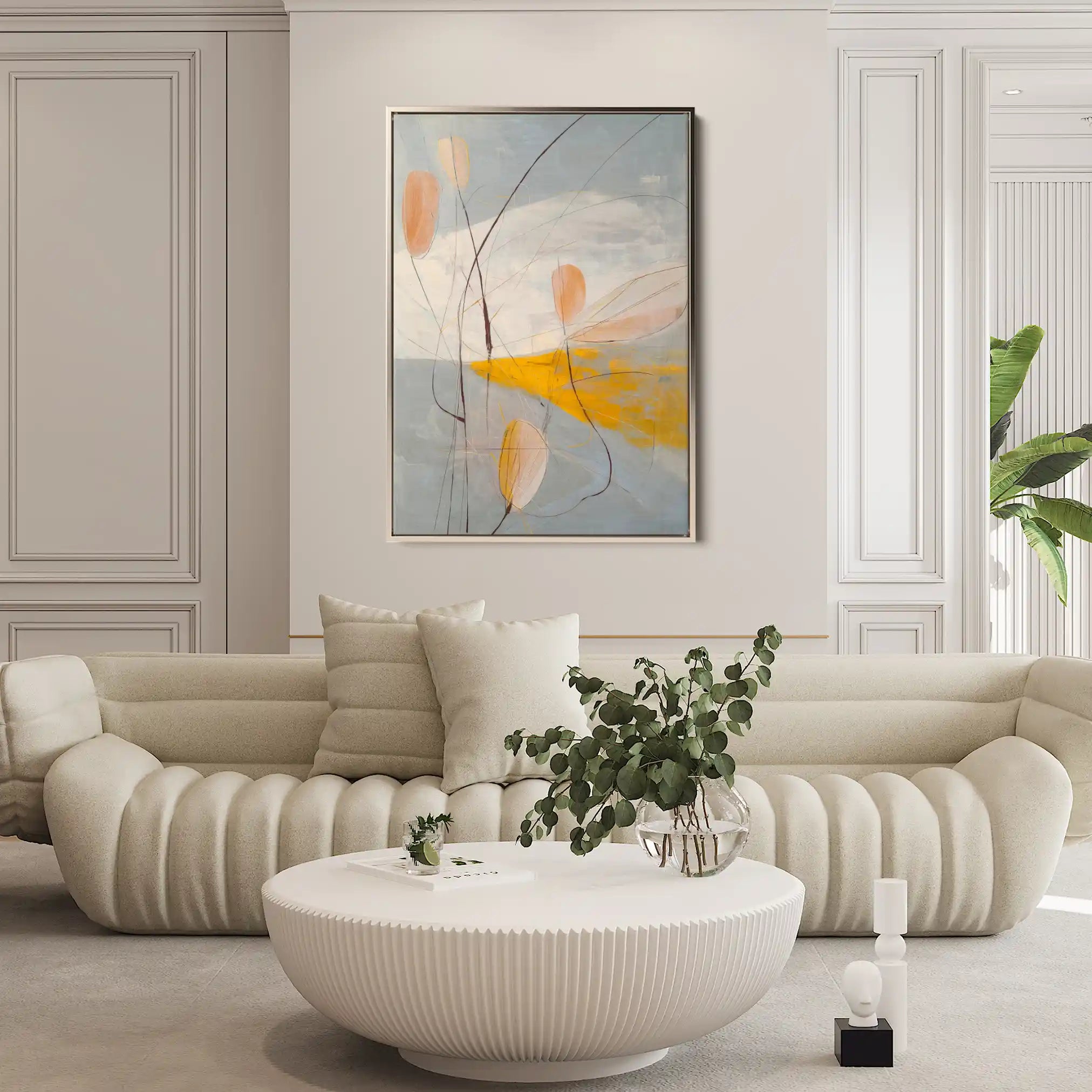 Abstract 2066 Canvas Art 60 x 40 cm / Black