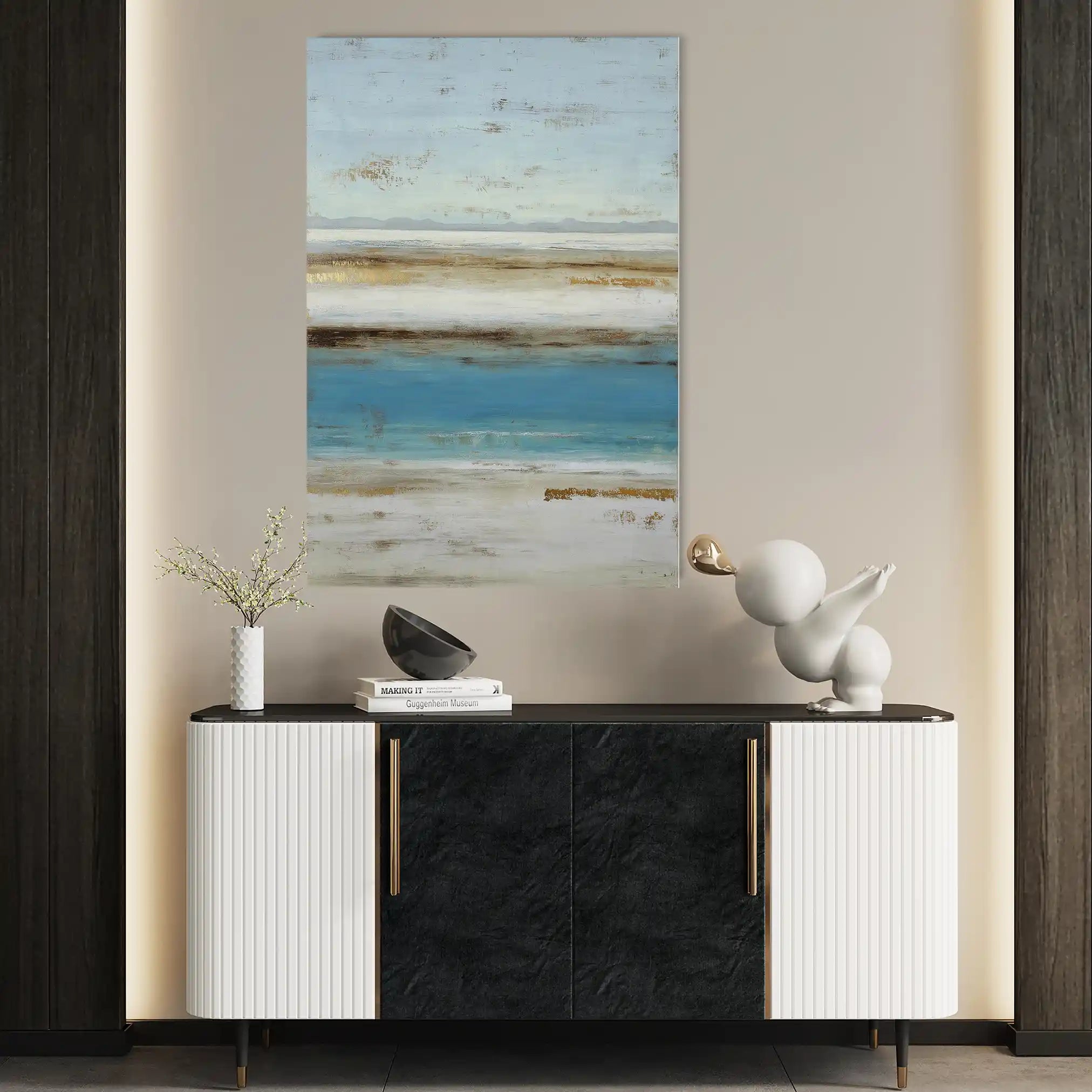 Abstract 2067 Canvas Art 60 x 40 cm / Black