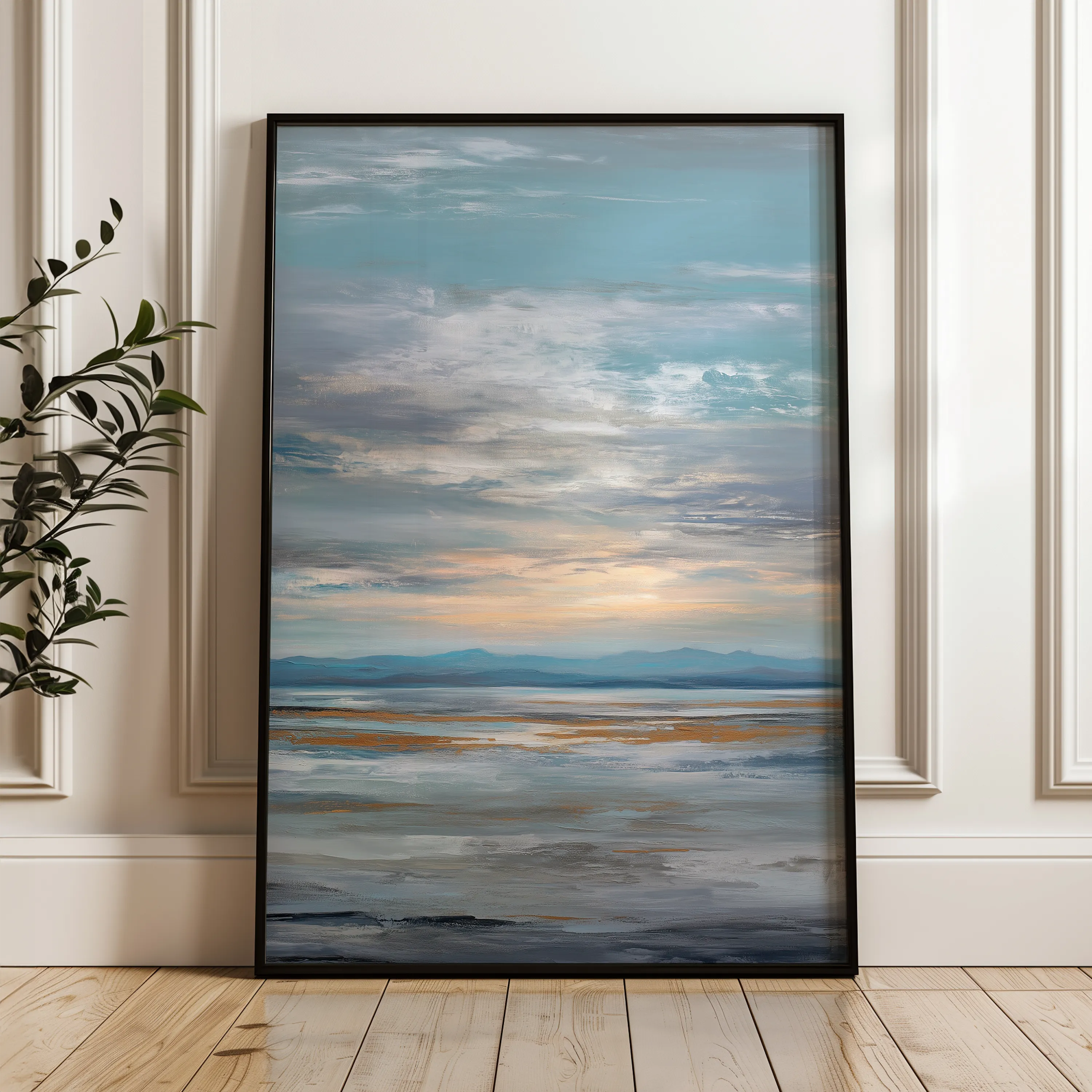 Abstract 2069 Canvas Art 18" x 24" / 45 x 60 cm / Black