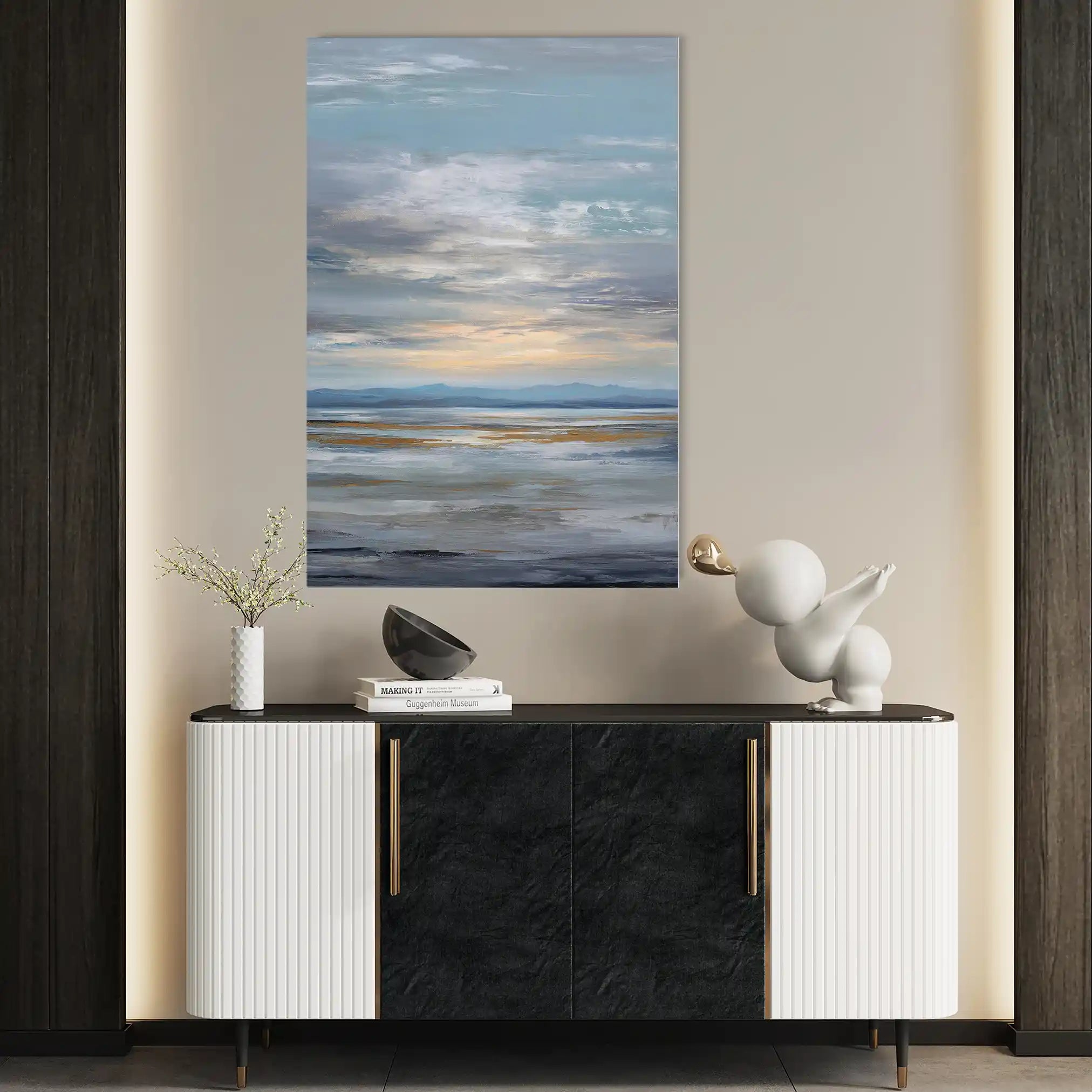 Abstract 2069 Canvas Art 60 x 40 cm / Black