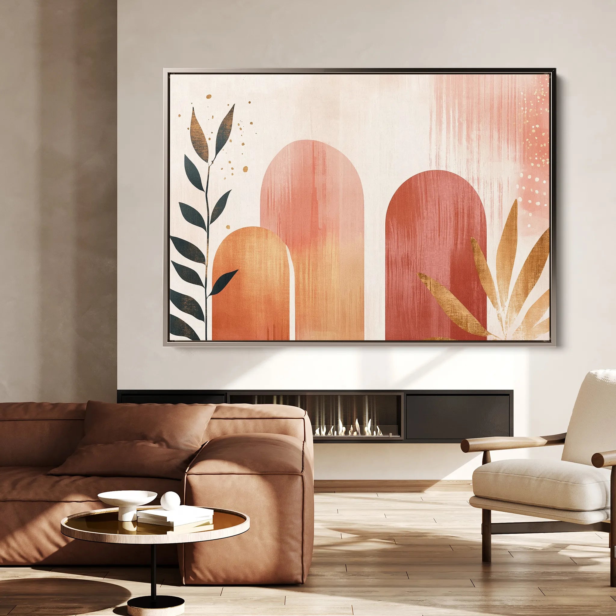 Boho 207 Canvas Art 18" x 24" / 45 x 60 cm / Black