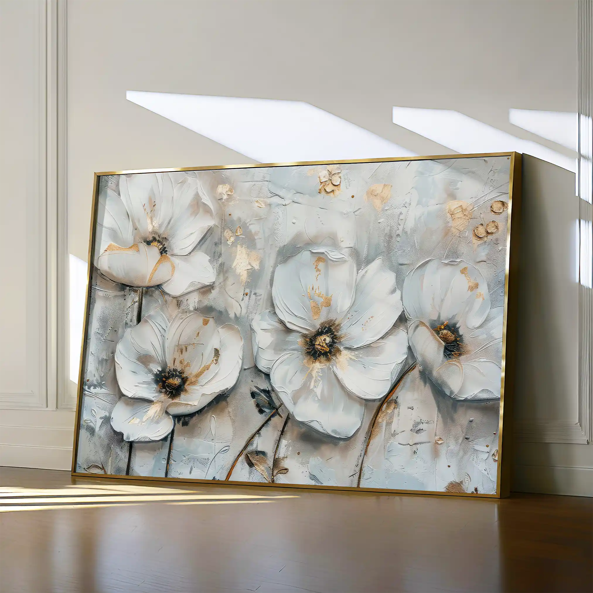 Floral 207 Canvas Art 60 x 40 cm / Black