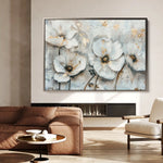 Floral 207 Canvas Art 60 x 40 cm / Black