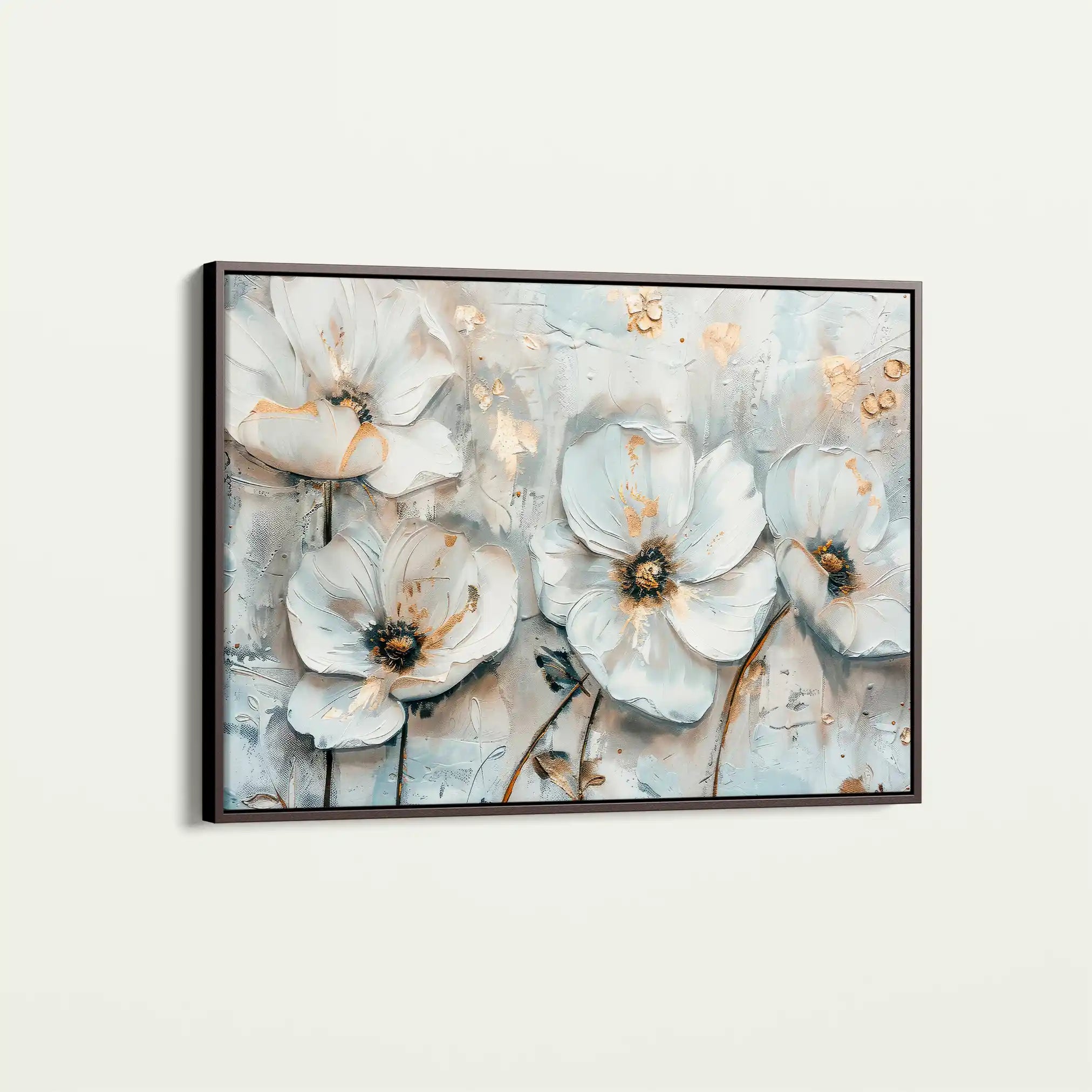 Floral 207 Canvas Art 60 x 40 cm / Black