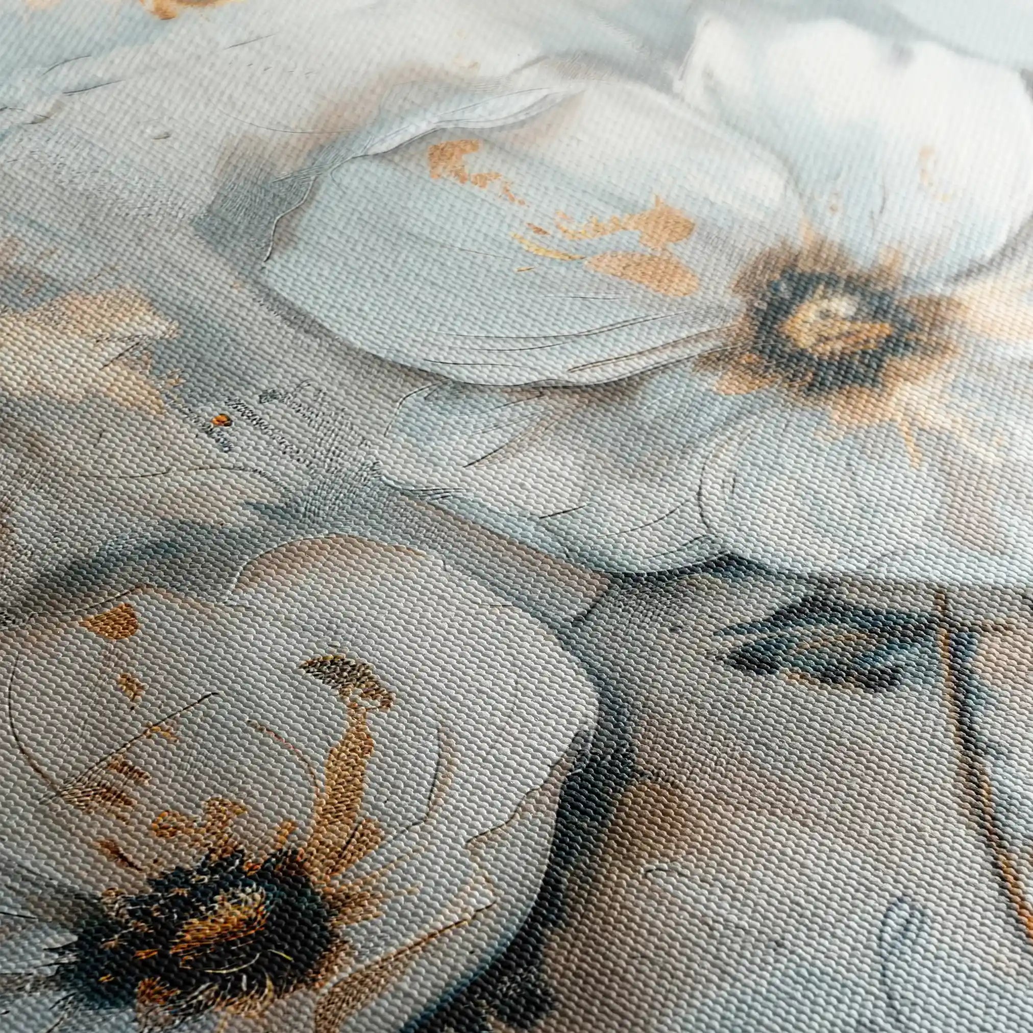 Floral 207 Canvas Art 60 x 40 cm / Black