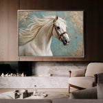 Horses 207 Canvas Art 18" x 24" / 45 x 60 cm / Black