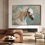 Horses 207 Canvas Art 18" x 24" / 45 x 60 cm / Black