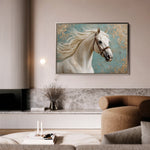 Horses 207 Canvas Art 18" x 24" / 45 x 60 cm / Black