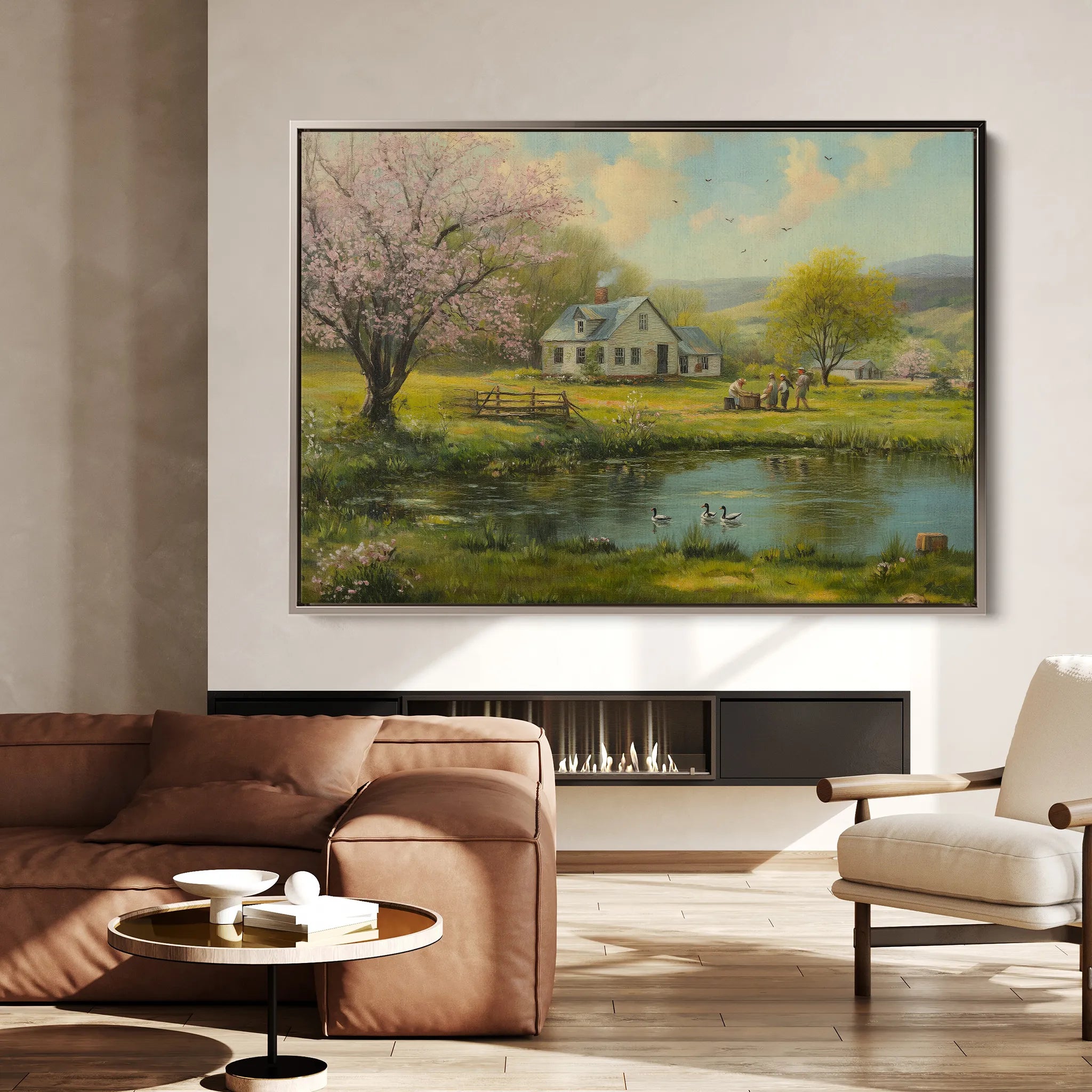 Landscape 207 Canvas Art 18" x 24" / 45 x 60 cm / Black