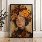 Portrait 207 Canvas Art 18" x 24" / 45 x 60 cm / Black