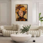 Portrait 207 Canvas Art 18" x 24" / 45 x 60 cm / Black
