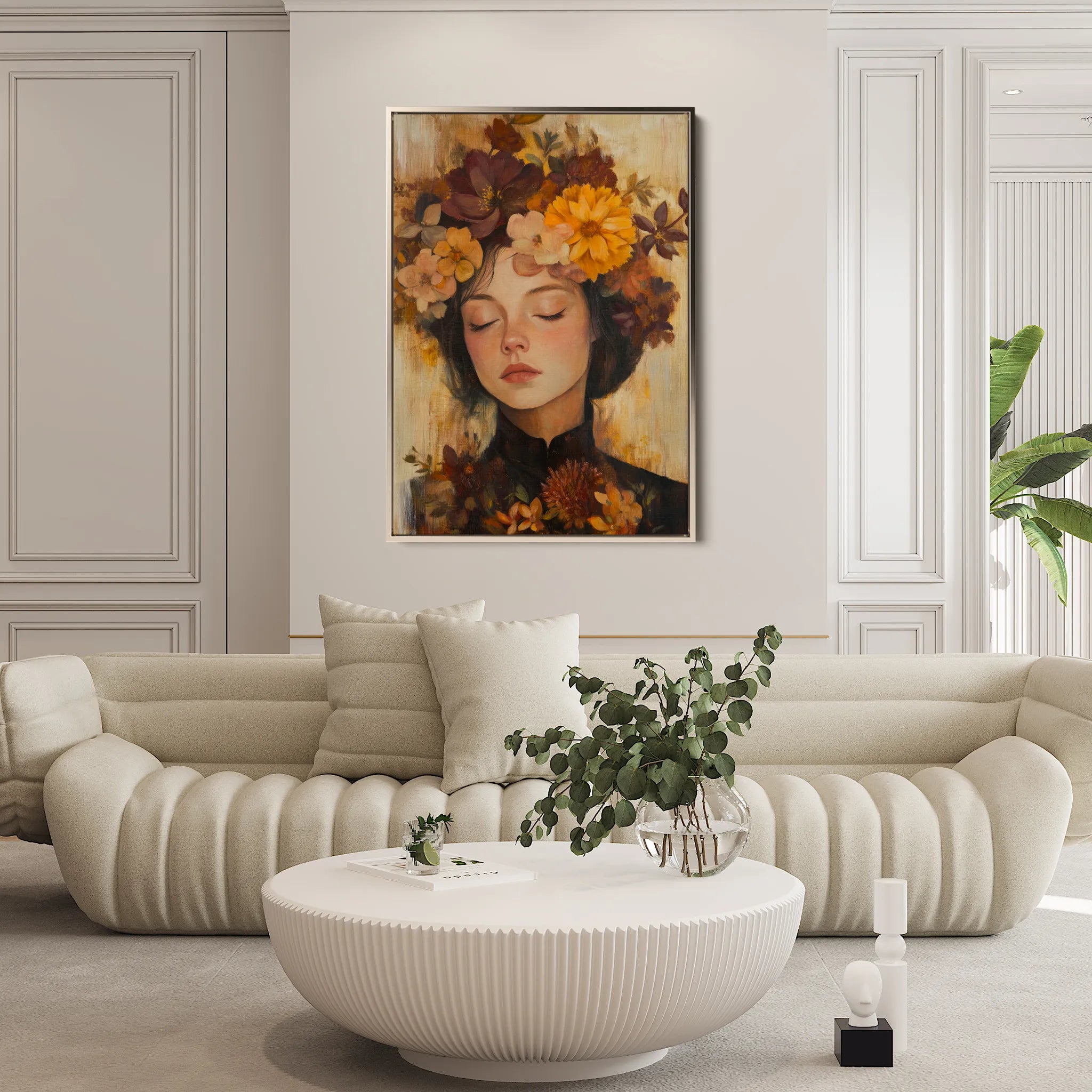 Portrait 207 Canvas Art 18" x 24" / 45 x 60 cm / Black