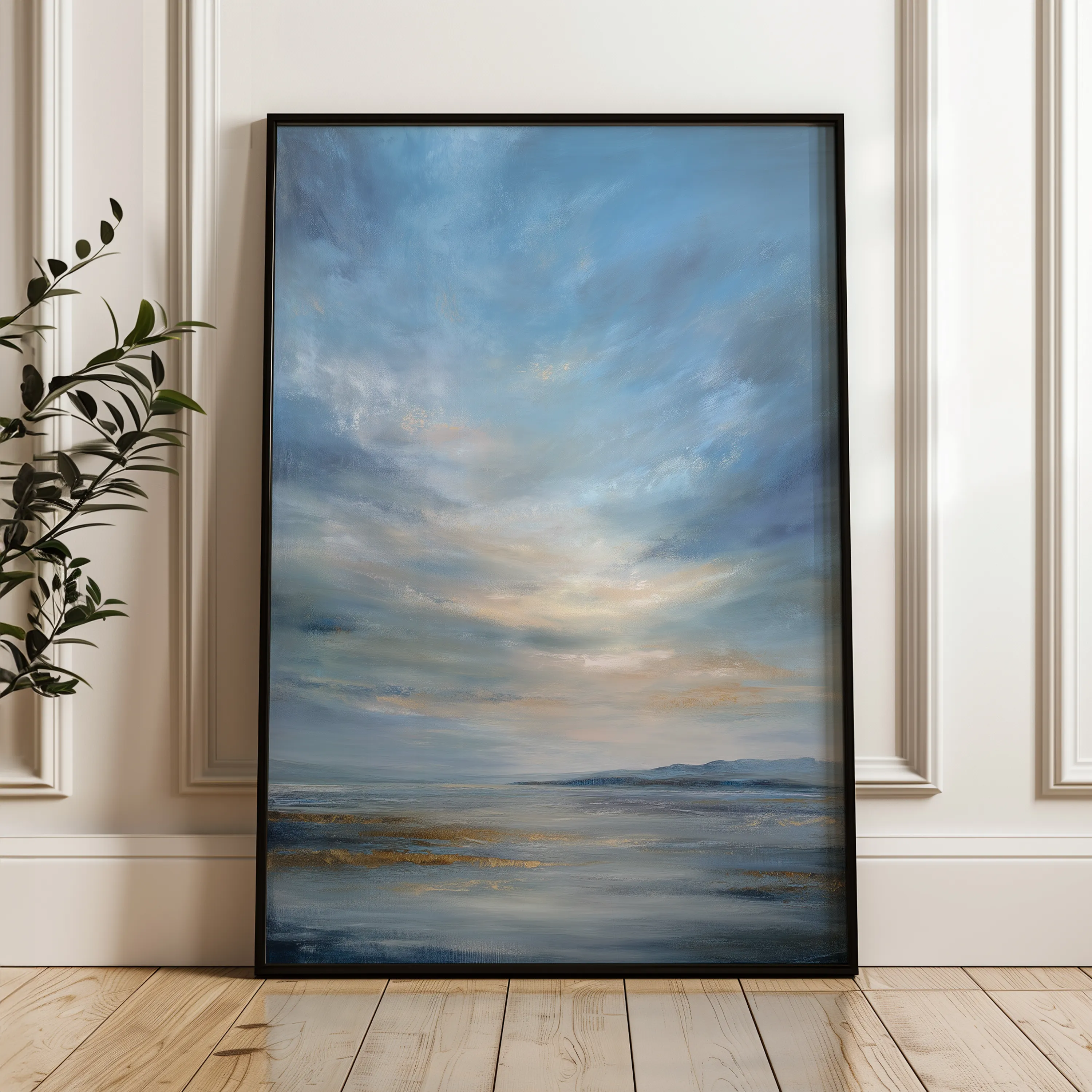 Abstract 2070 Canvas Art 18" x 24" / 45 x 60 cm / Black