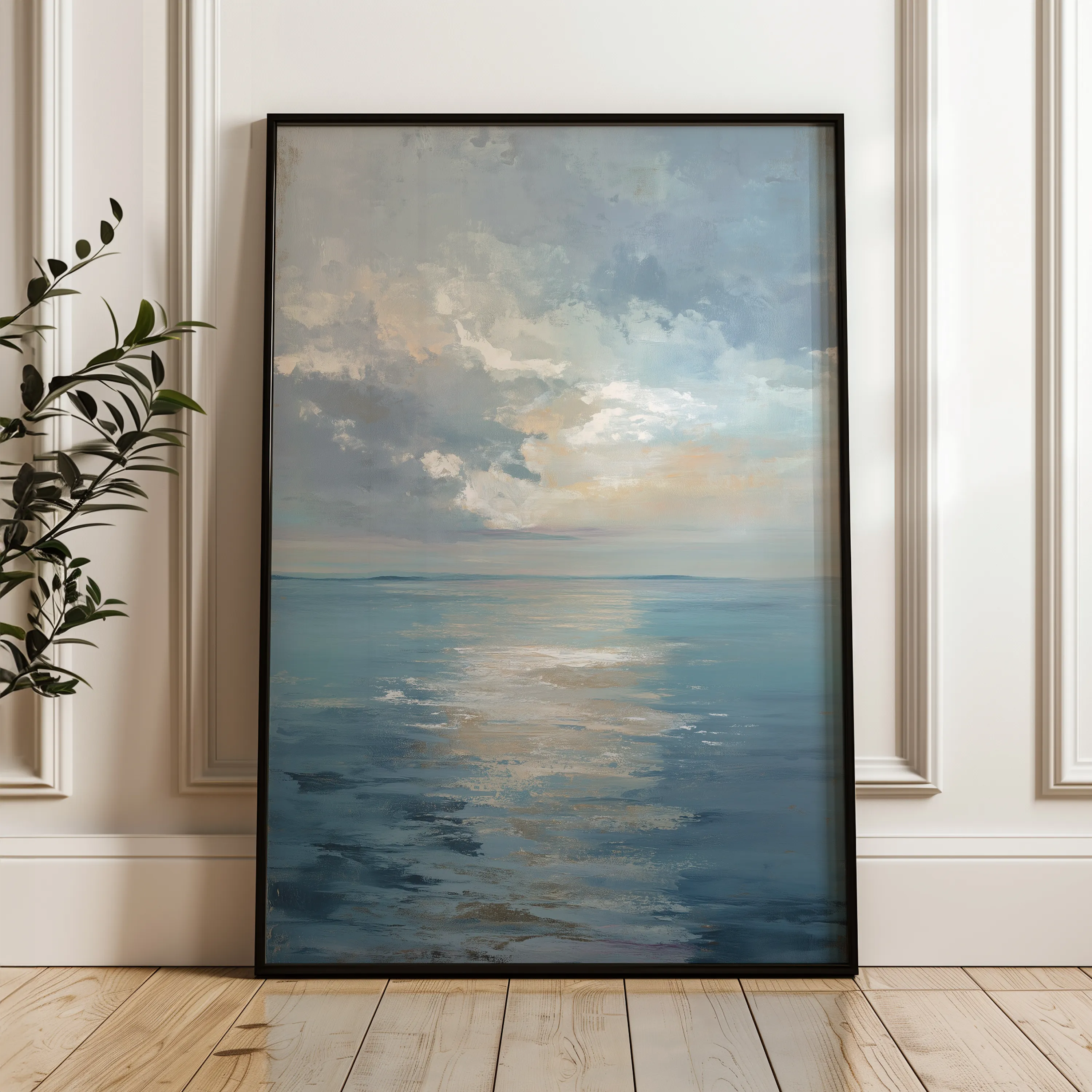 Abstract 2071 Canvas Art 18" x 24" / 45 x 60 cm / Black