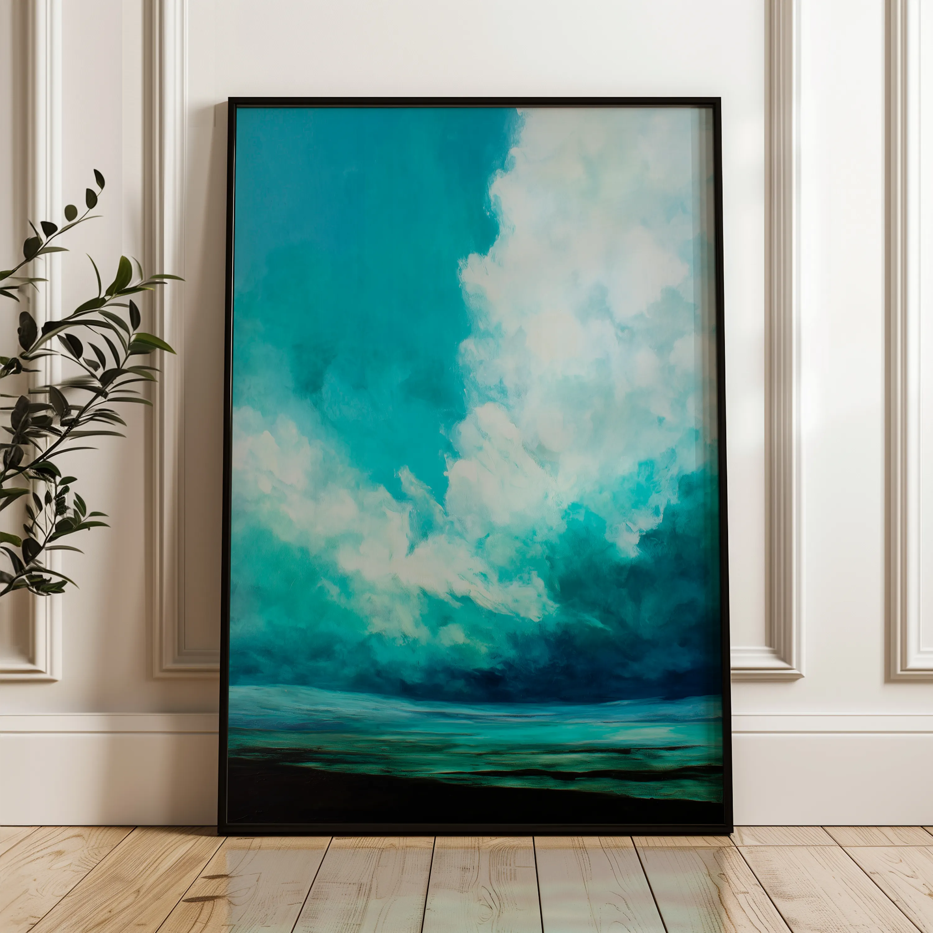 Abstract 2072 Canvas Art 18" x 24" / 45 x 60 cm / Black