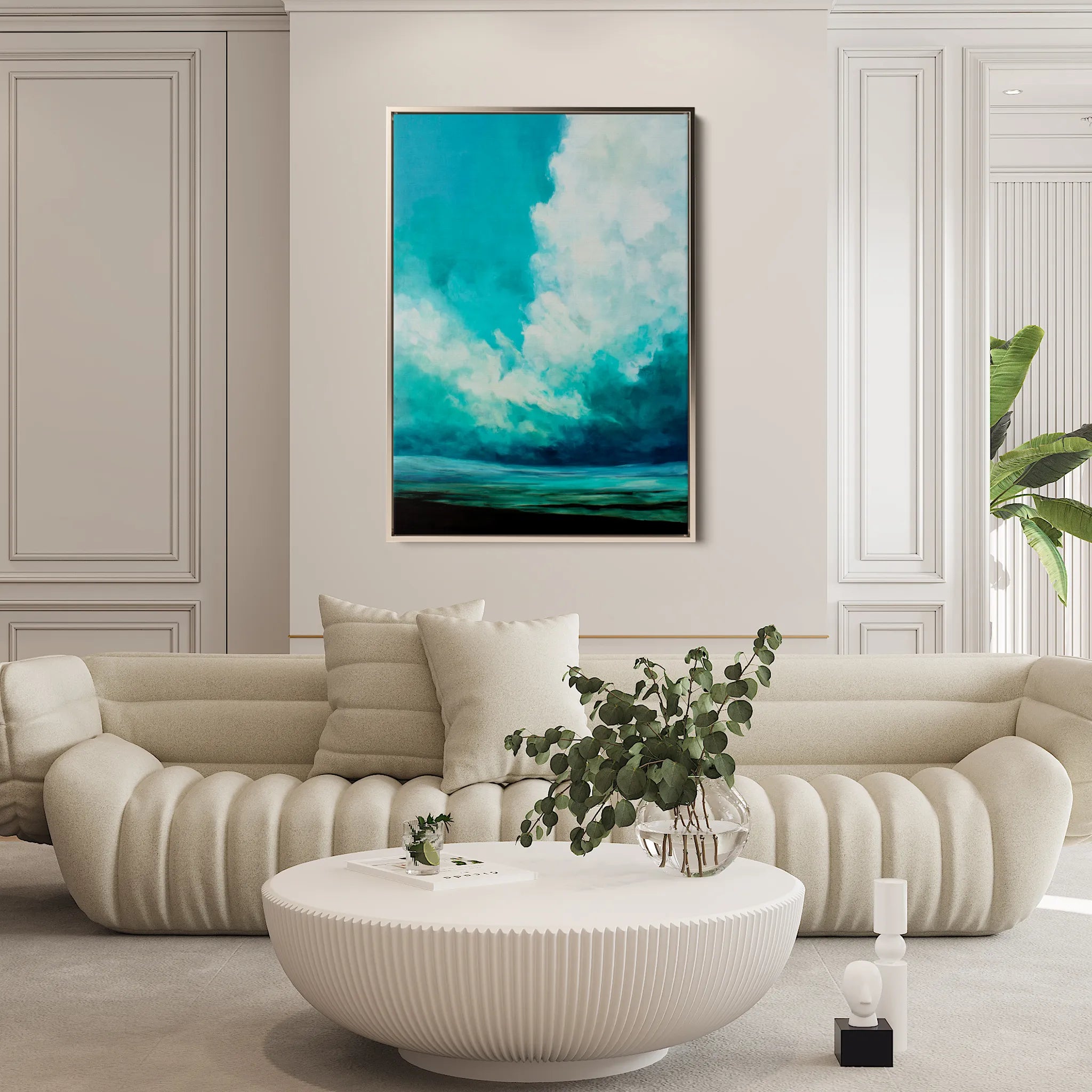 Abstract 2072 Canvas Art 18" x 24" / 45 x 60 cm / Black