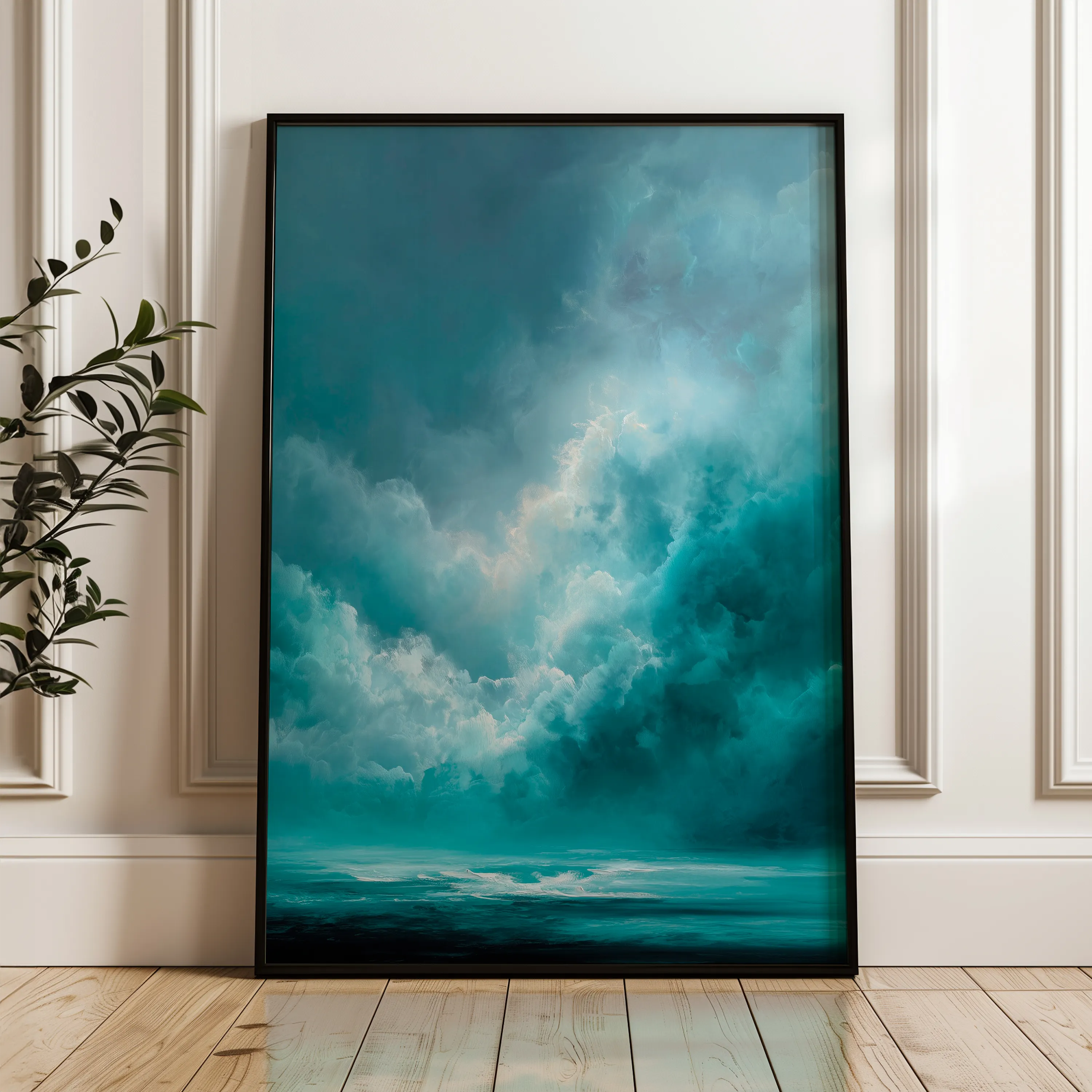 Abstract 2073 Canvas Art 18" x 24" / 45 x 60 cm / Black