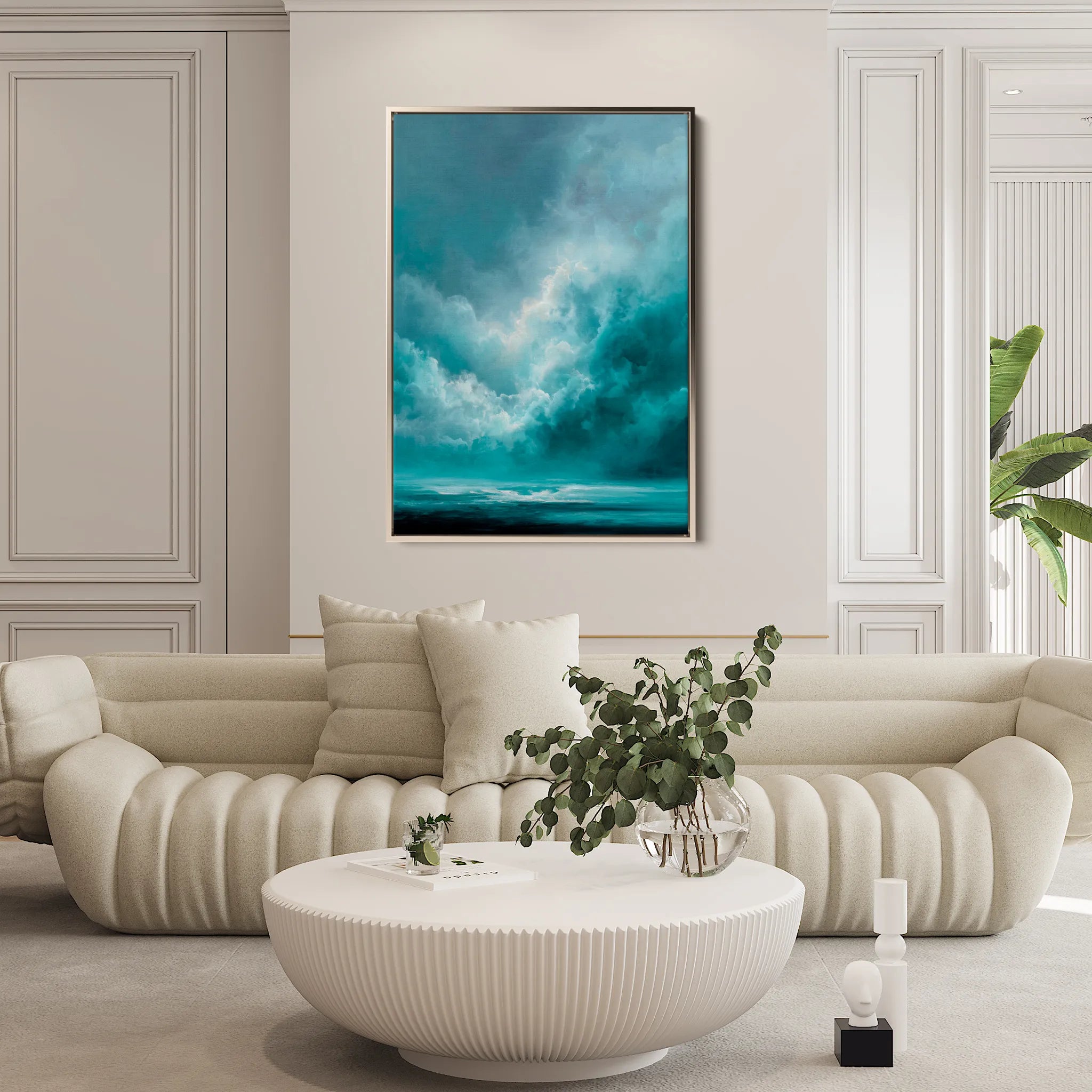 Abstract 2073 Canvas Art 18" x 24" / 45 x 60 cm / Black