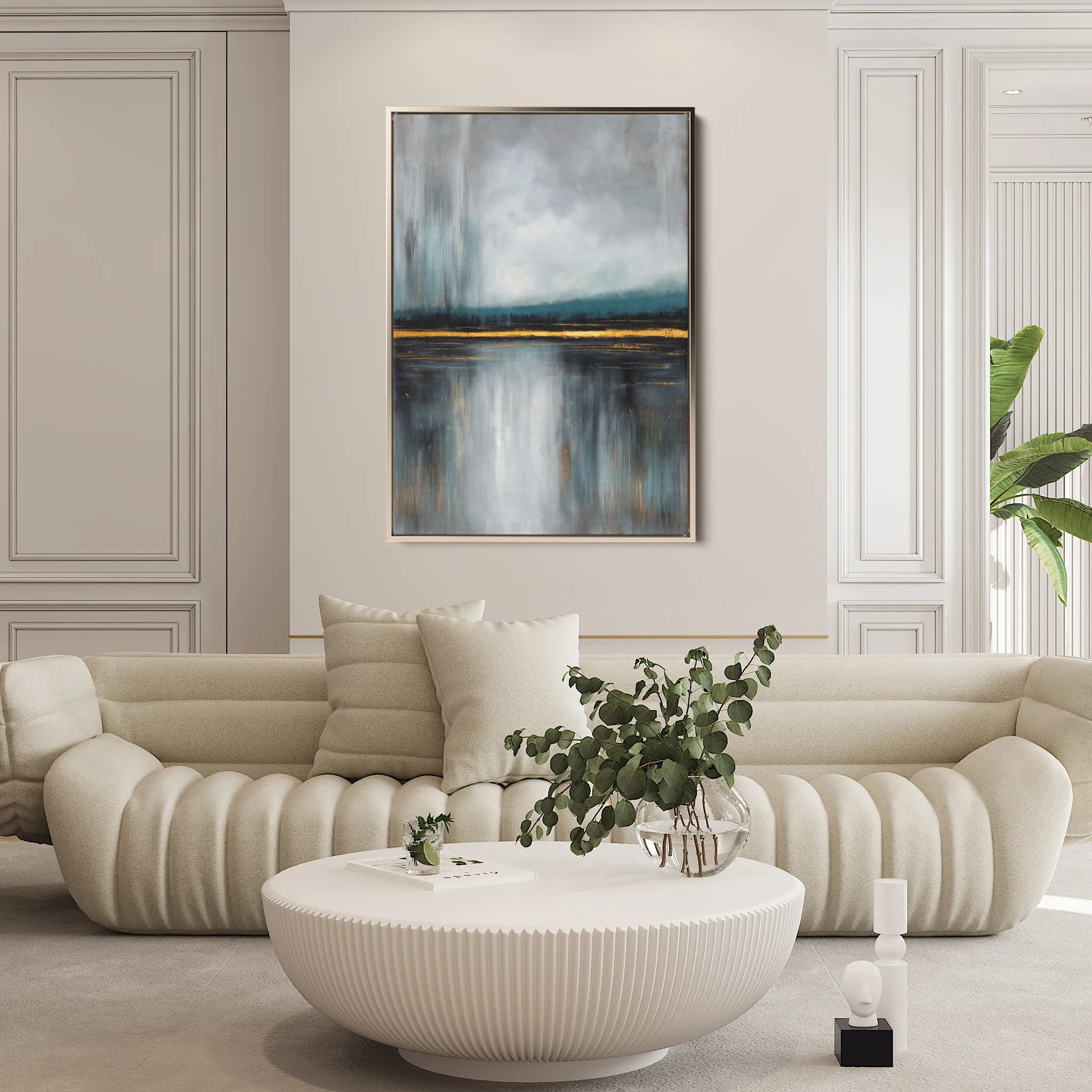 Abstract 2074 Canvas Art 18" x 24" / 45 x 60 cm / Black