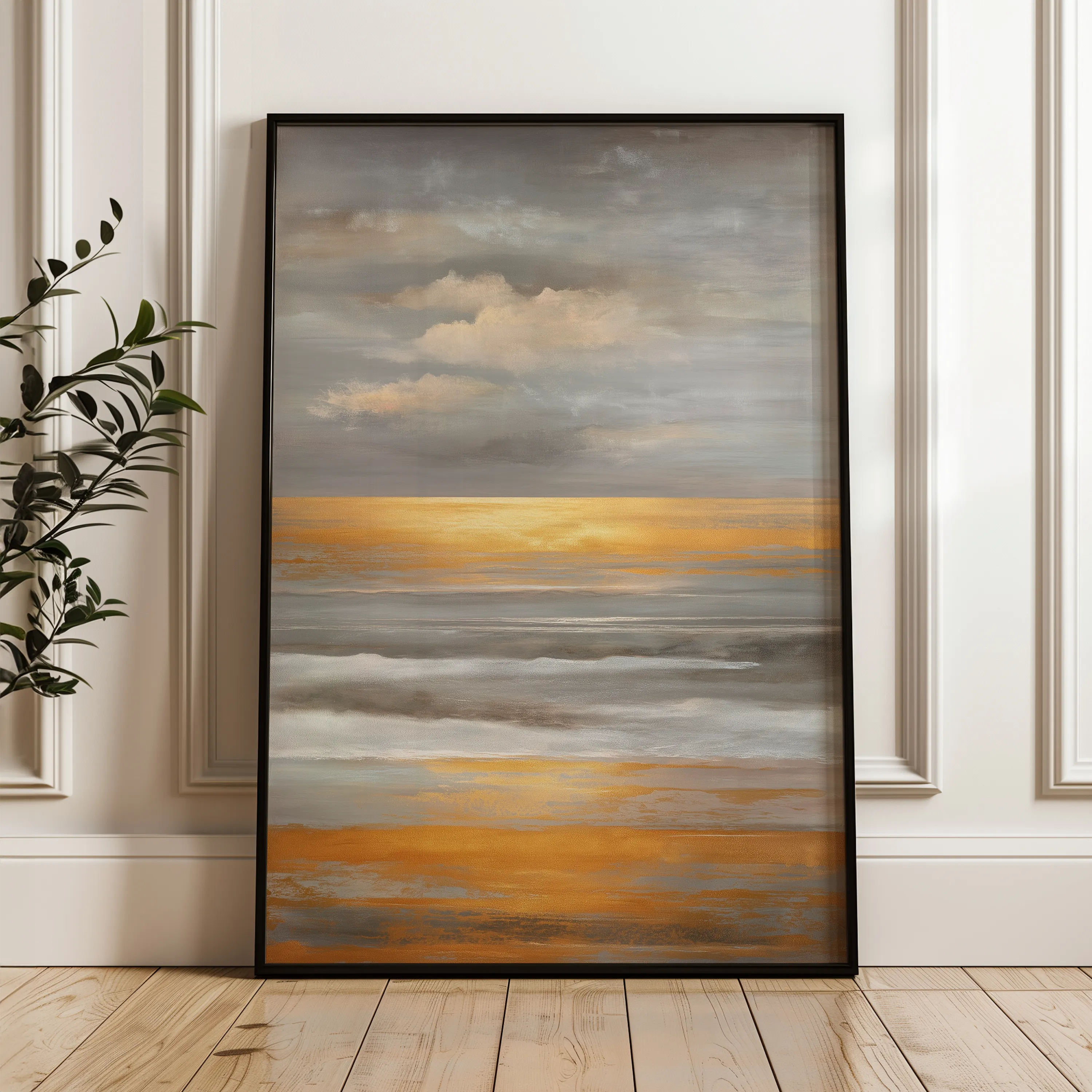Abstract 2076 Canvas Art 18" x 24" / 45 x 60 cm / Black