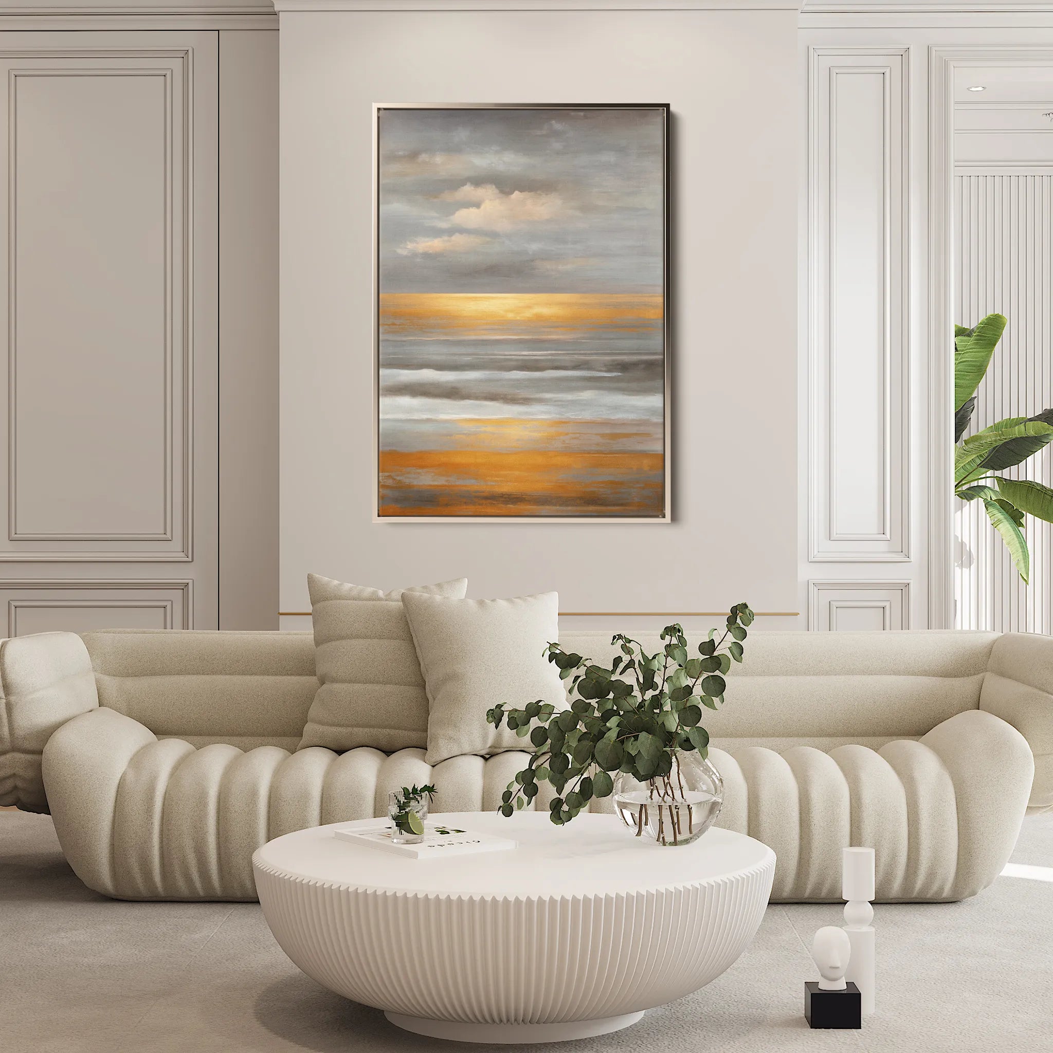 Abstract 2076 Canvas Art 18" x 24" / 45 x 60 cm / Black