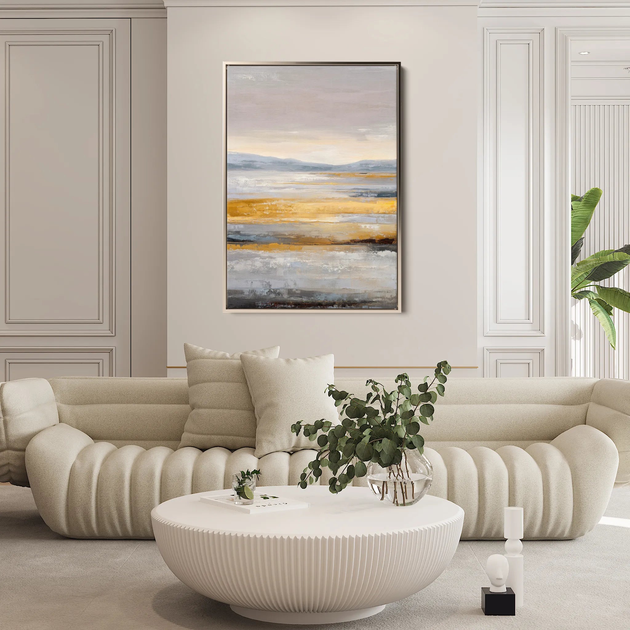 Abstract 2077 Canvas Art 18" x 24" / 45 x 60 cm / Black