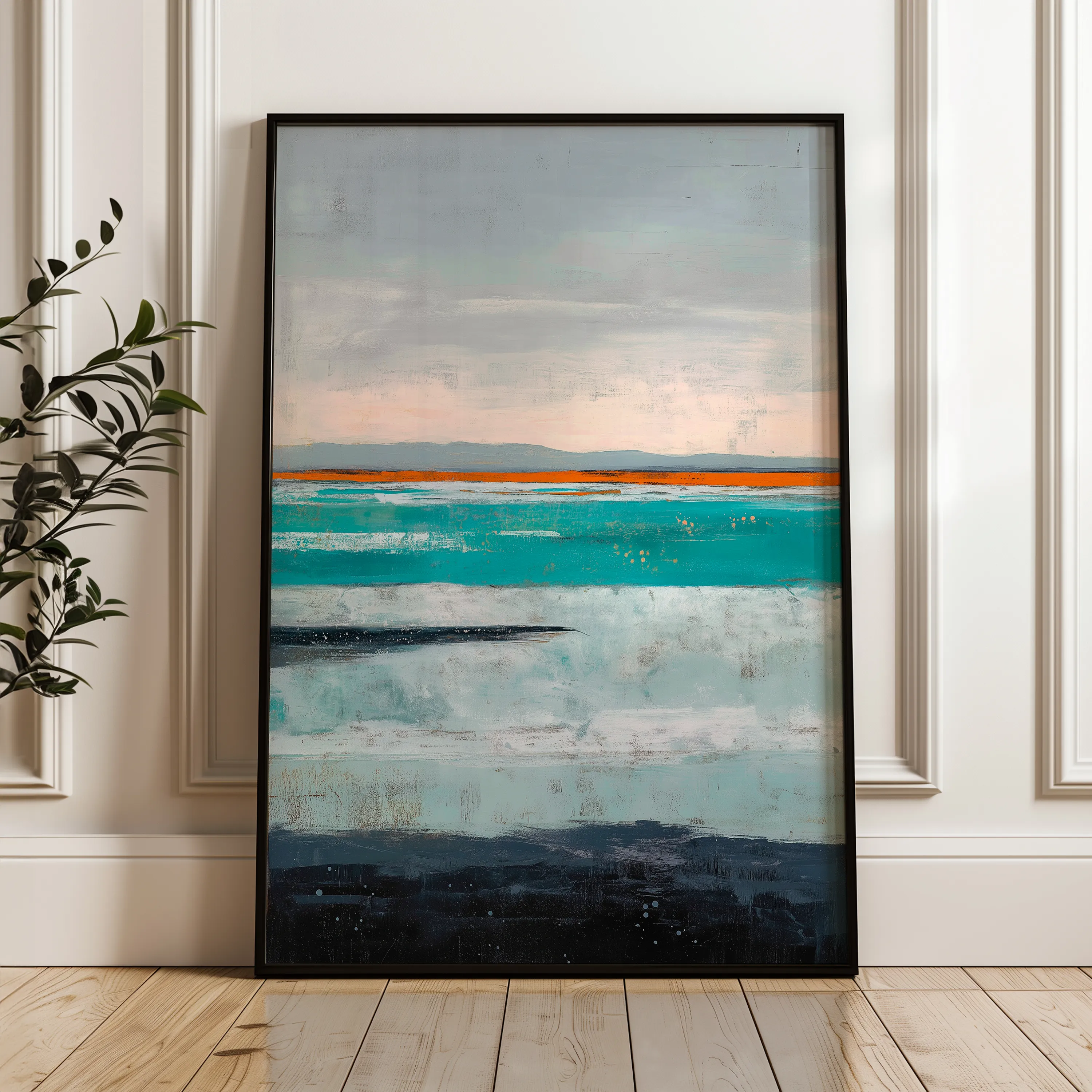 Abstract 2078 Canvas Art 18" x 24" / 45 x 60 cm / Black