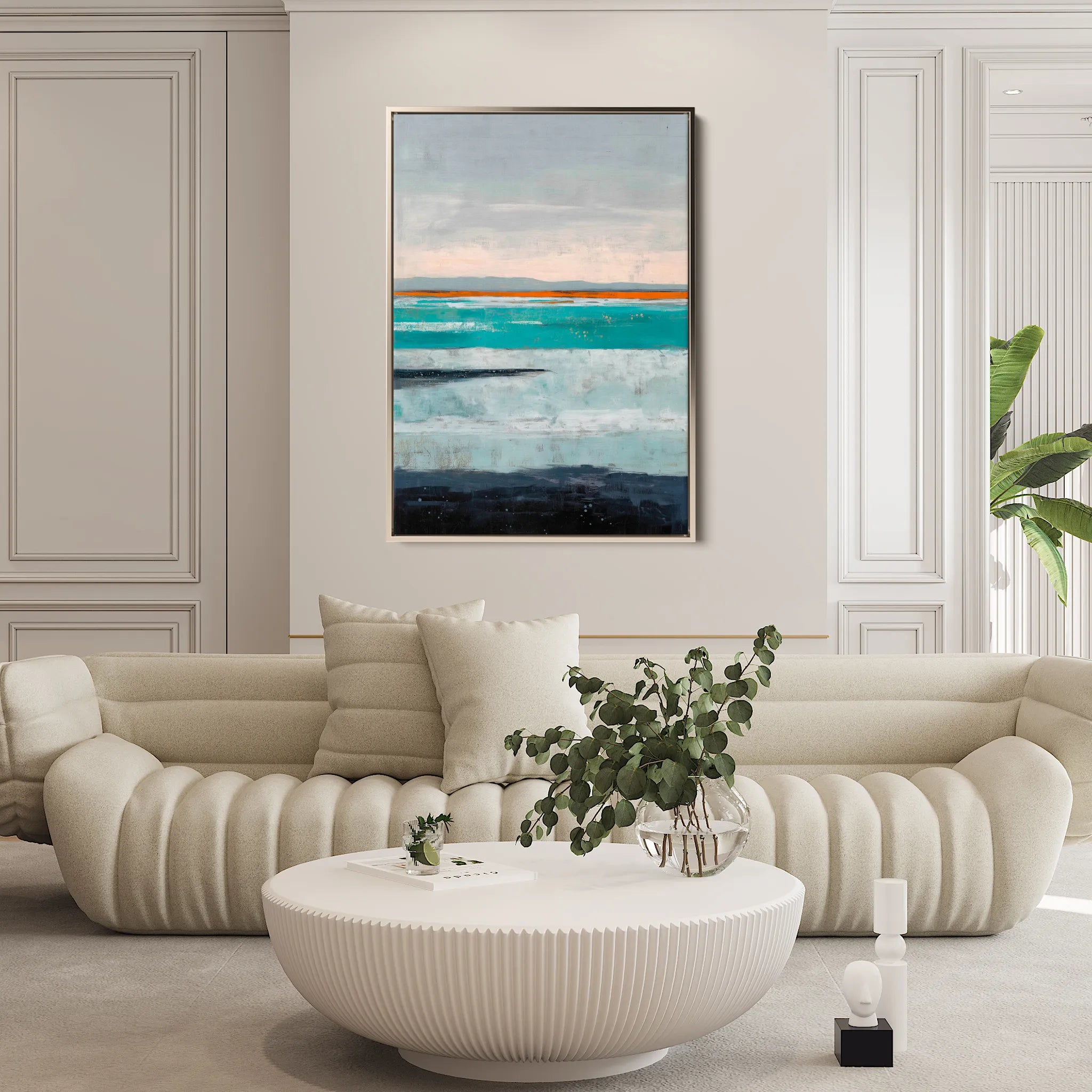 Abstract 2078 Canvas Art 18" x 24" / 45 x 60 cm / Black